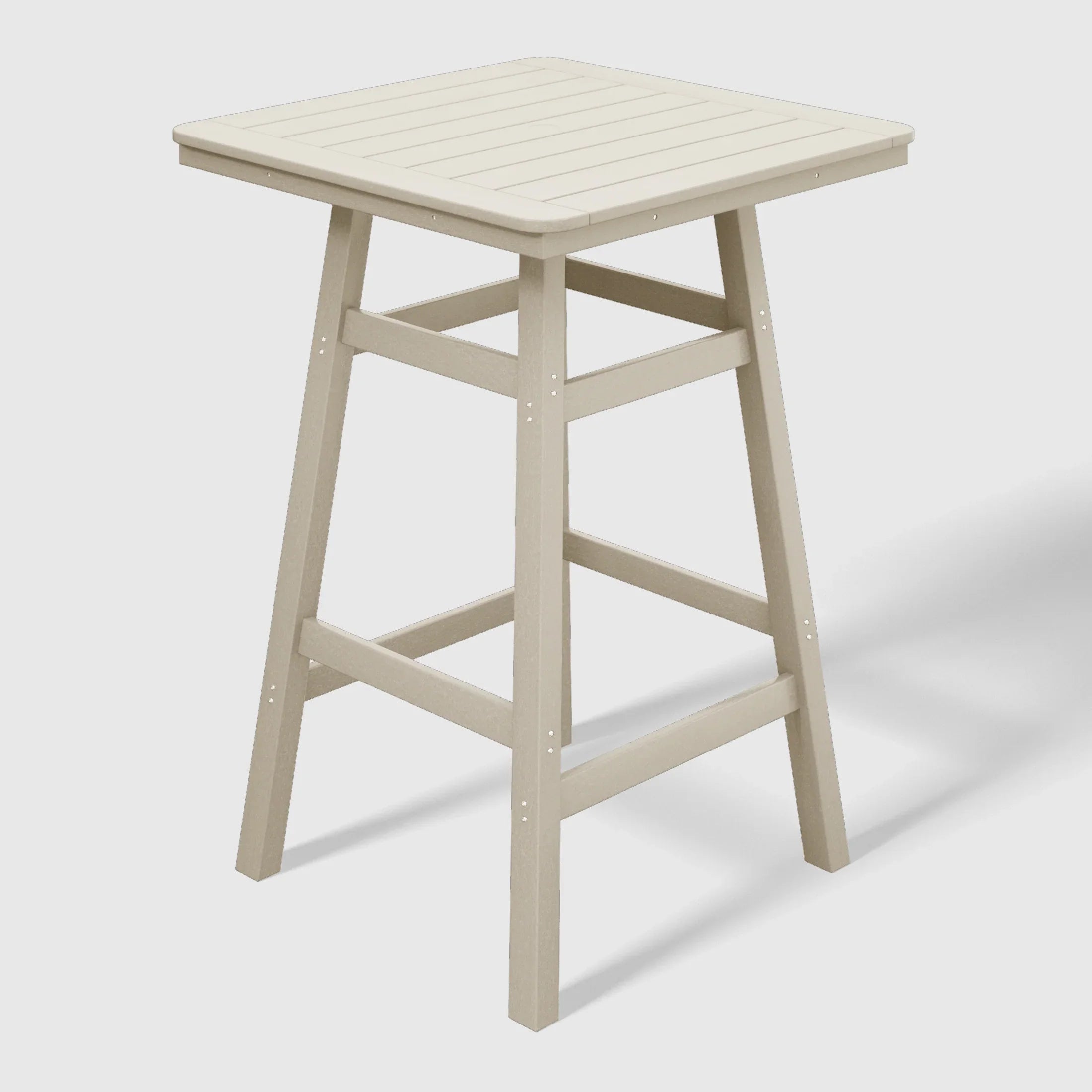 Paradise 30" Square Outdoor Patio Bistro Bar Table With Umbrella Hole