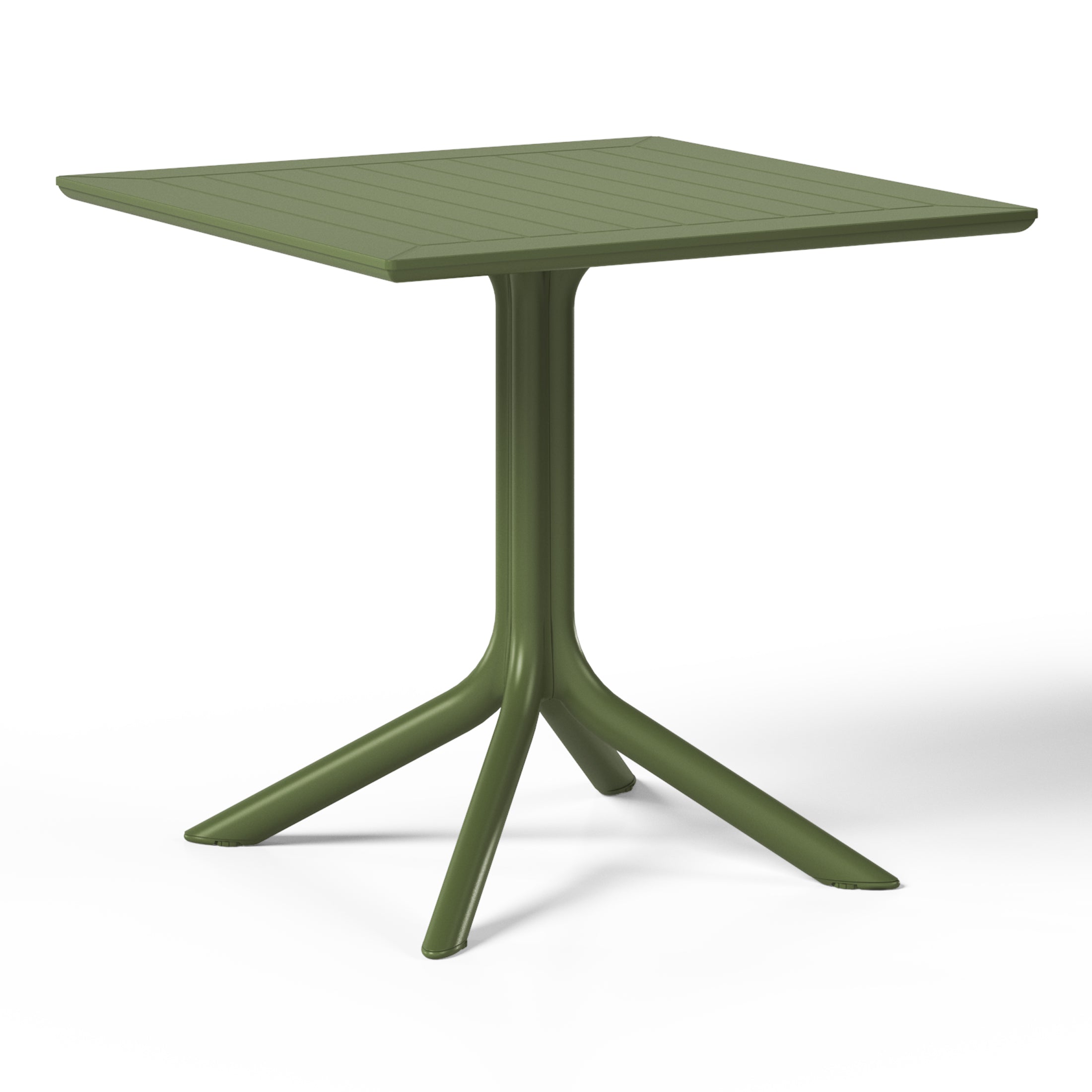 Sunshine 31.5" Square Outdoor Plastic Resin Patio Dining Table for 4