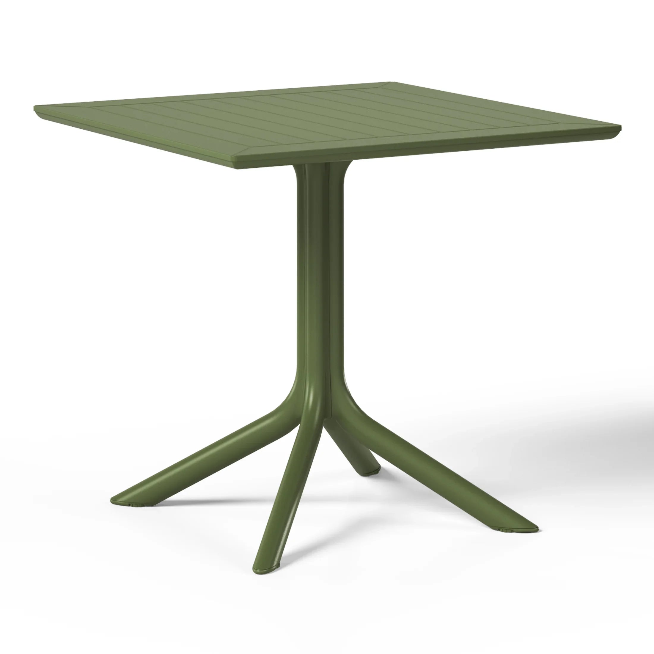 Sunshine 31.5" Square Outdoor Plastic Resin Patio Dining Table for 4