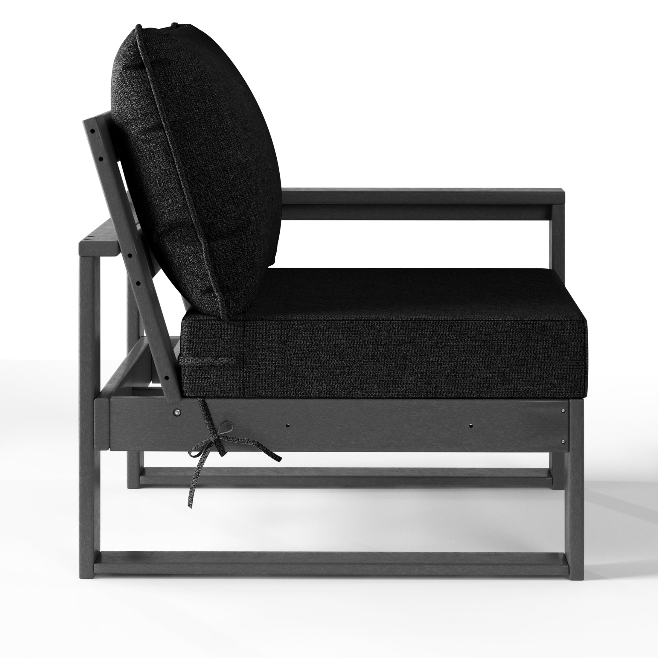 Rockaway Outdoor Patio HDPE Right Arm Facing Sectional Corner Chair with Patio Cushions