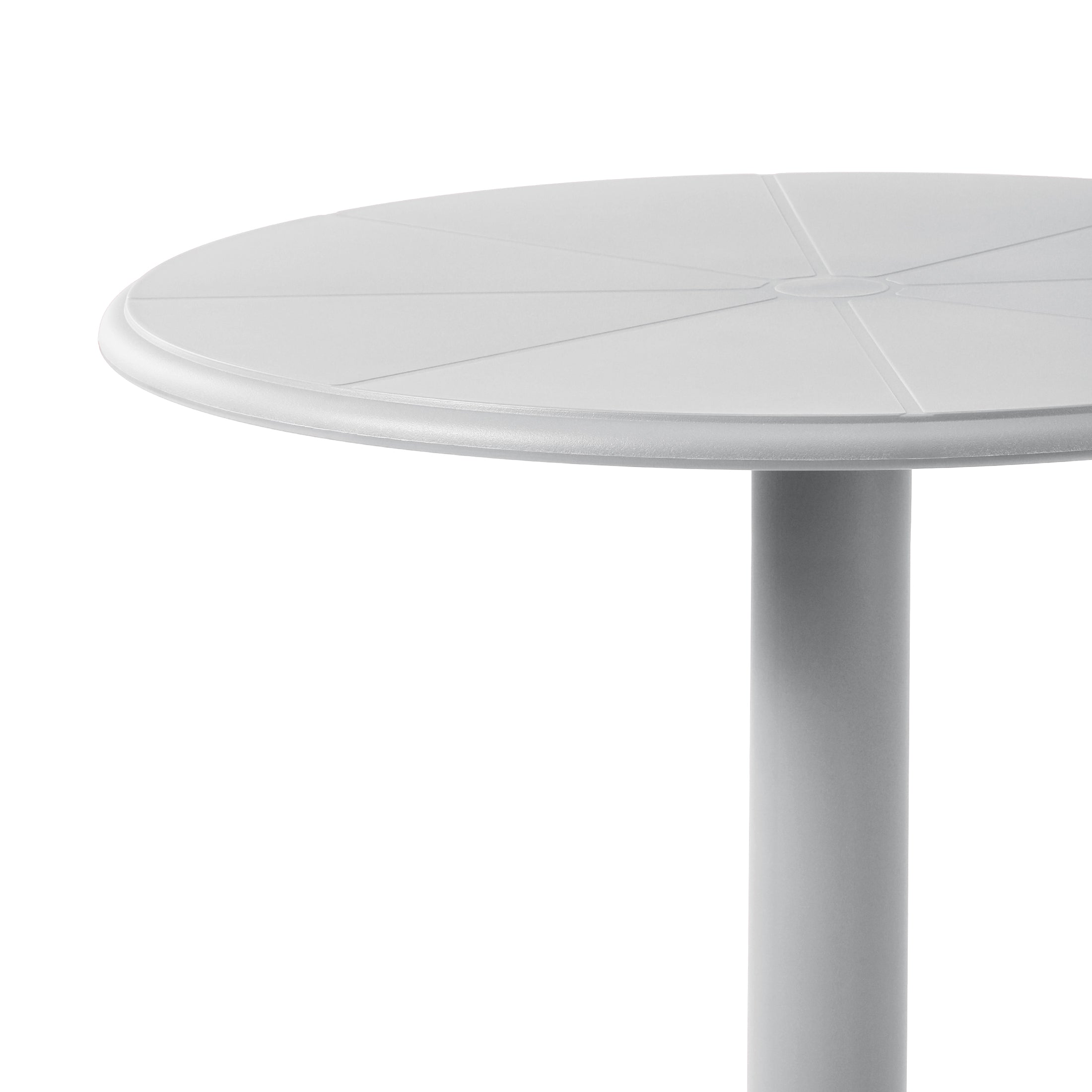 Sunshine 23.5" Outdoor Polypropylene Resin Round Patio Bistro Dining Table for 2