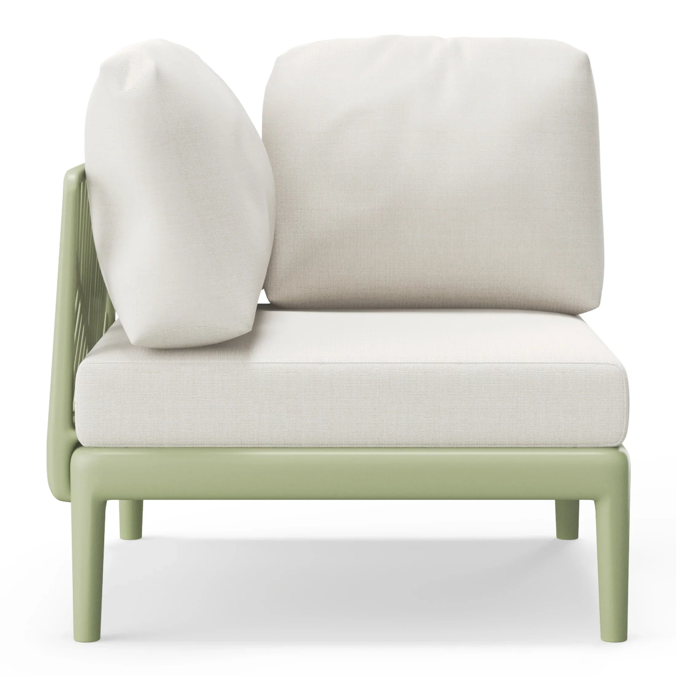 Sunshine Modern Outdoor Polypropylene Resin Deep Seating Sectional Corner Chair