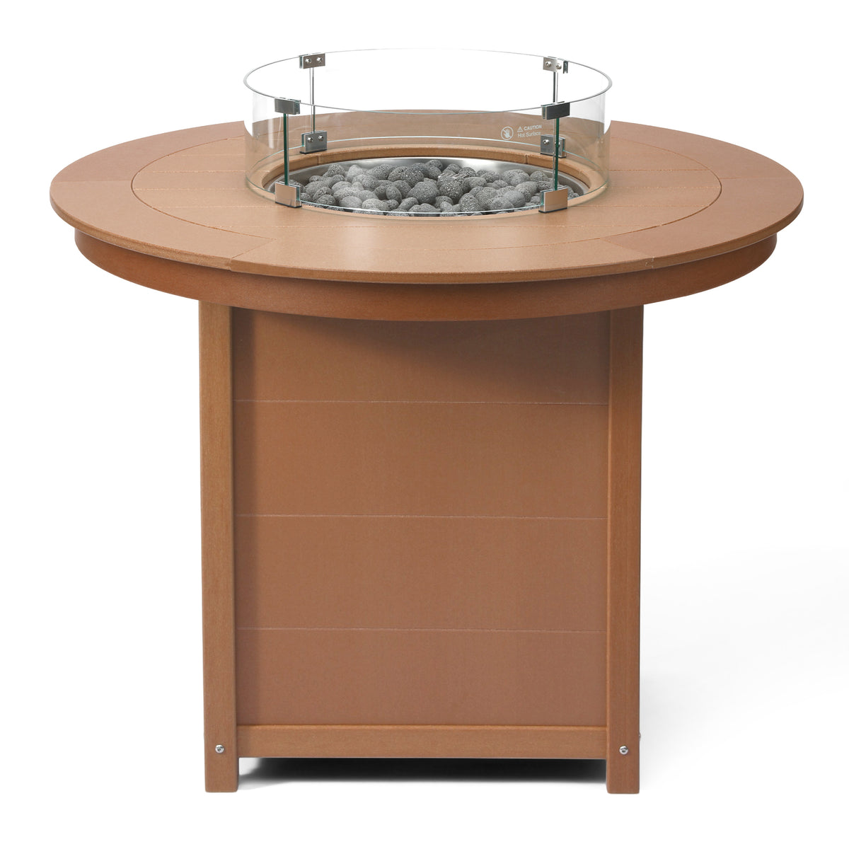 Sol 47" Modern Outdoor Patio Propane Round Counter Height Fire Pit Table