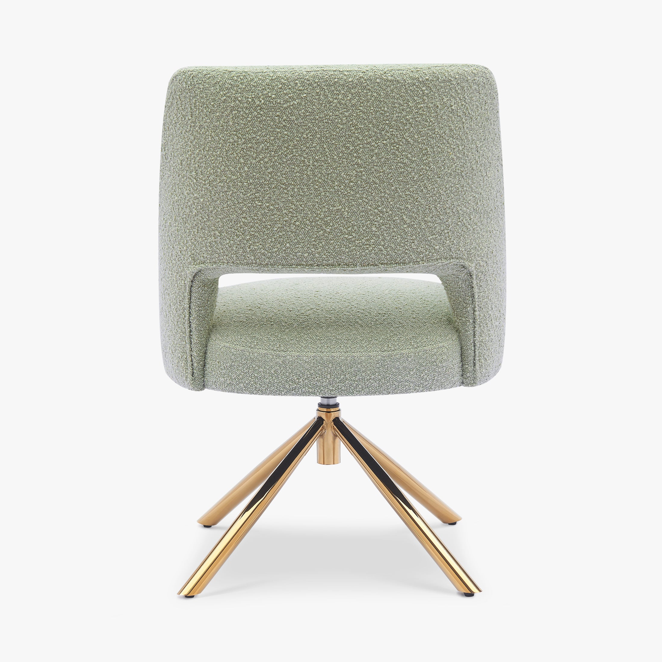 Amélie Mid-Century Modern Wide Boucle Swivel Vanity Chair