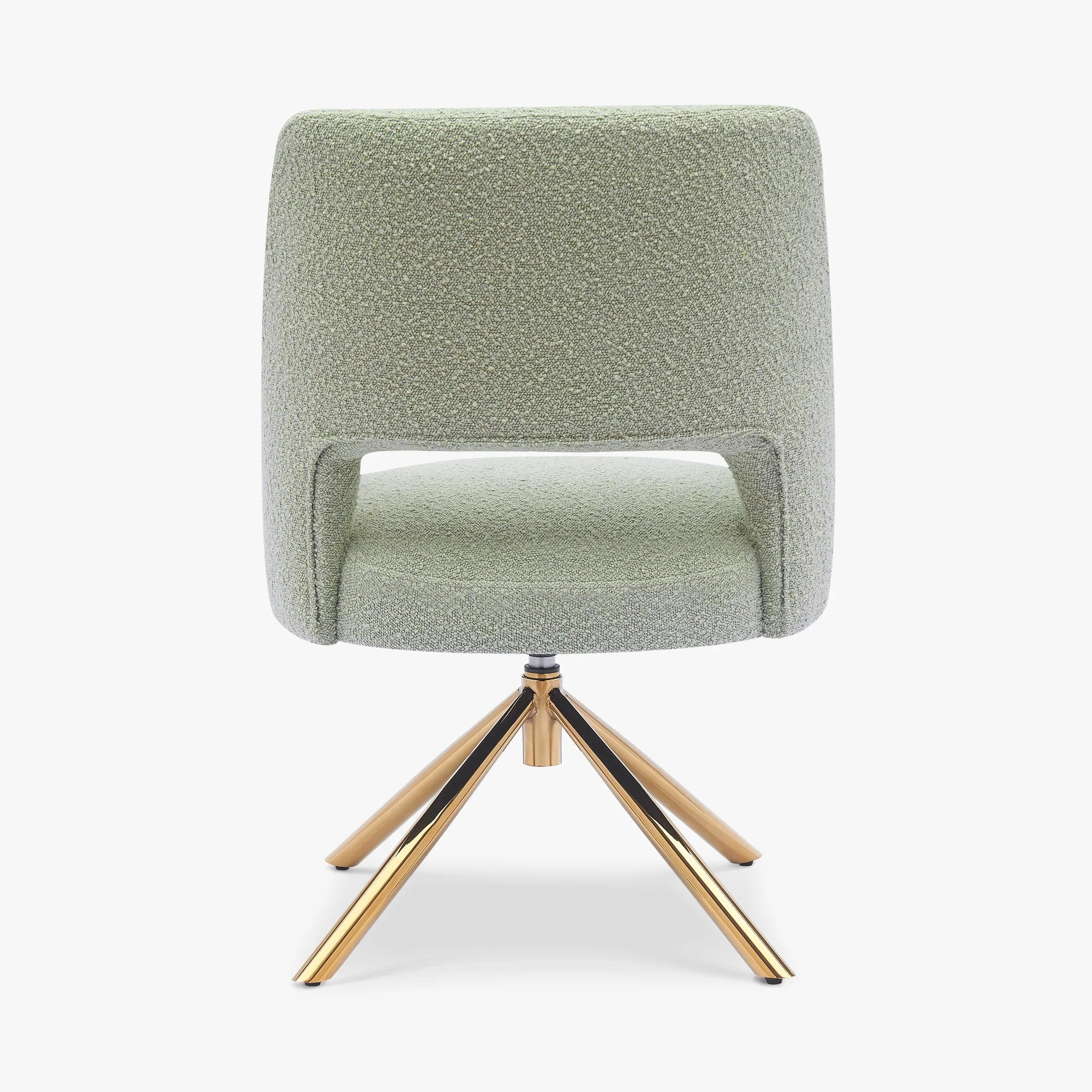 Amélie Mid-Century Modern Wide Boucle Swivel Vanity Chair