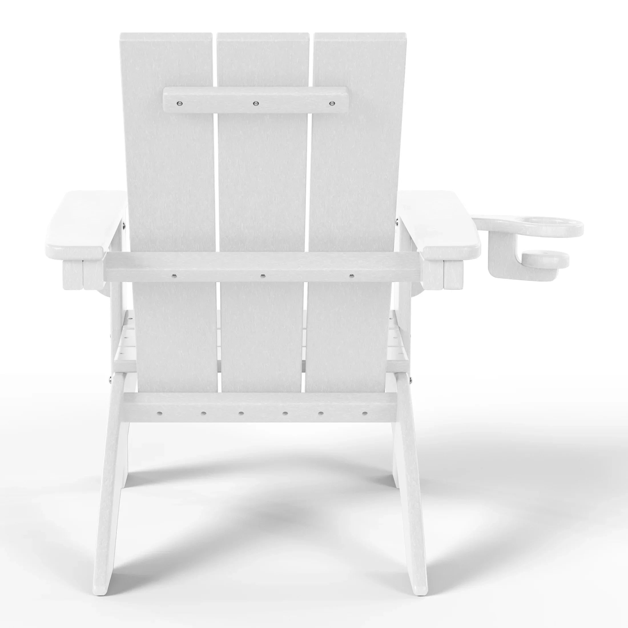 Palms Kids Outdoor HDPE Plastic Modern Adirondack Patio Chairs with Cup Holders (Set of 2)