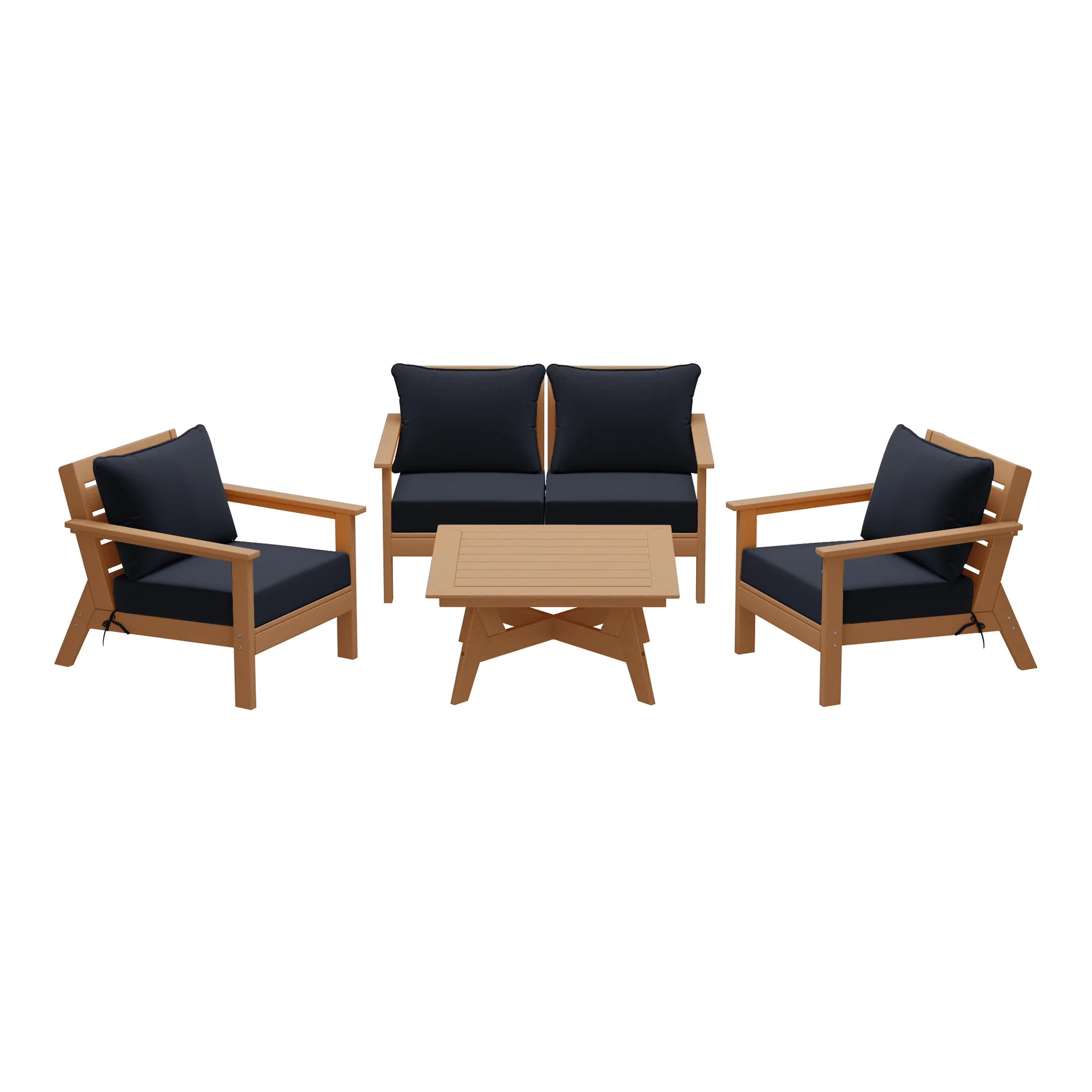 Portsmouth Outdoor 5-Piece Modular Sectional Patio Furniture Sofa Set