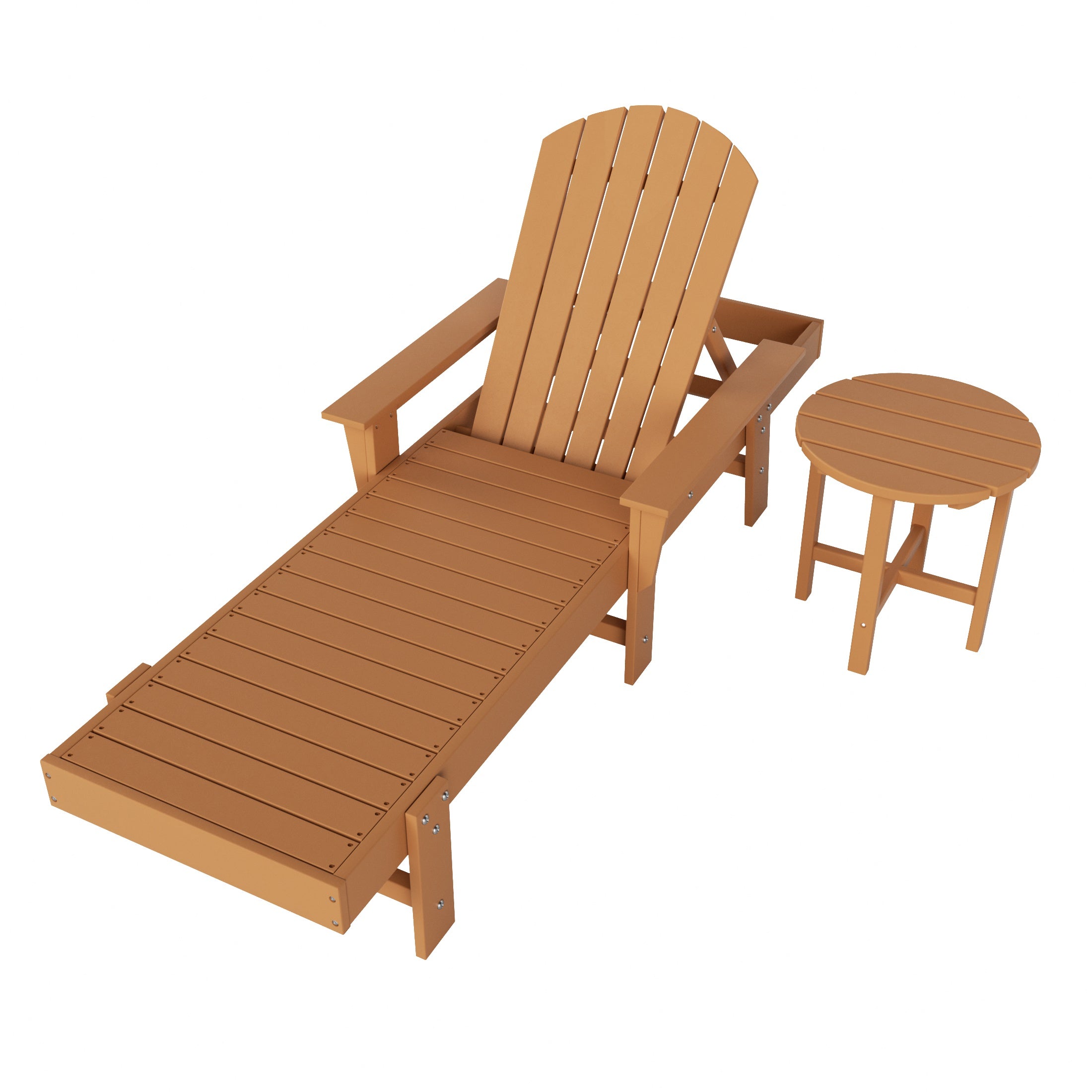 Portside 2 Piece Adirondack Reclining Chaise Lounge With Arms