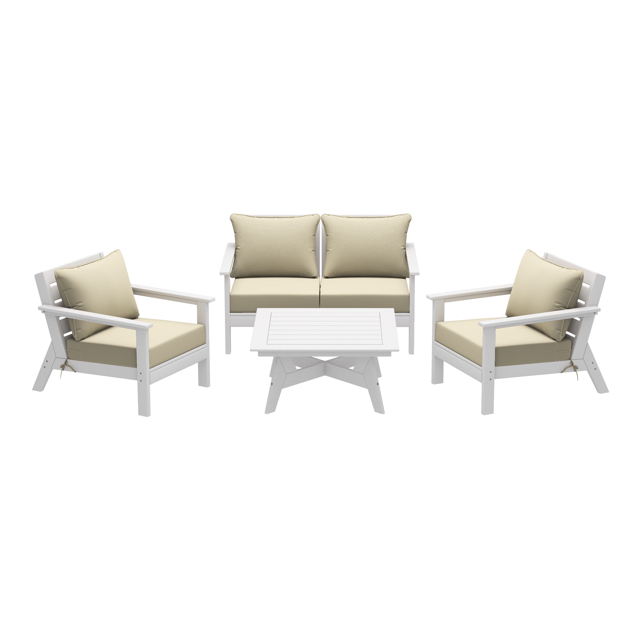 Portsmouth Outdoor 5-Piece Modular Sectional Patio Furniture Sofa Set