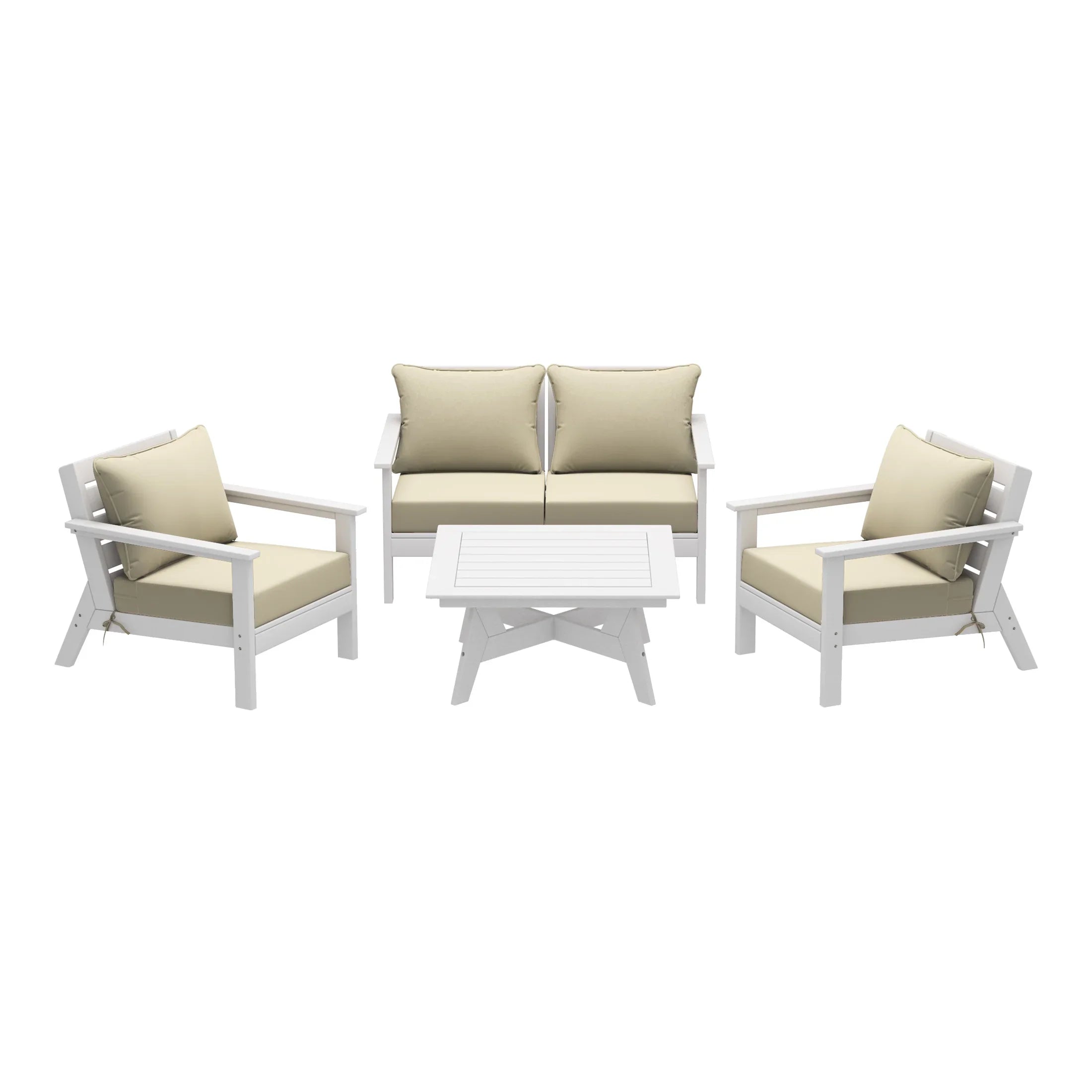 Portsmouth Outdoor 5-Piece Modular Sectional Patio Furniture Sofa Set
