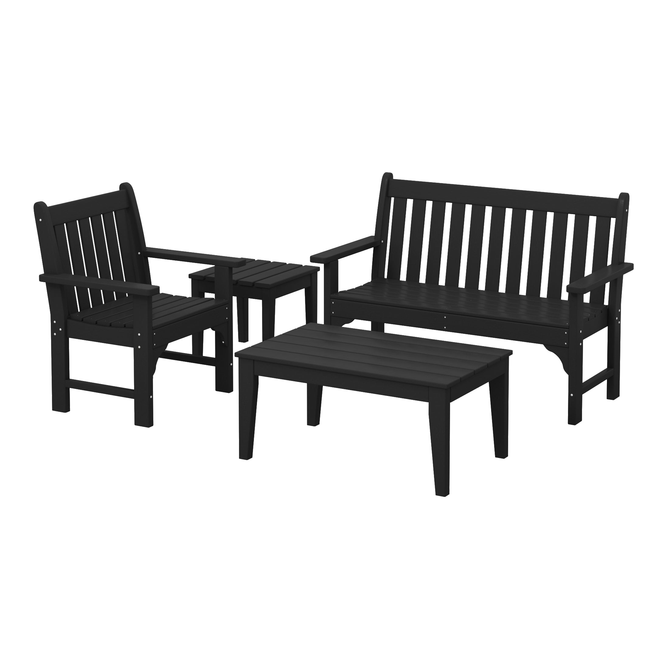 Paradise 4-Piece HDPE Outdoor Patio Furniture Couch Set
