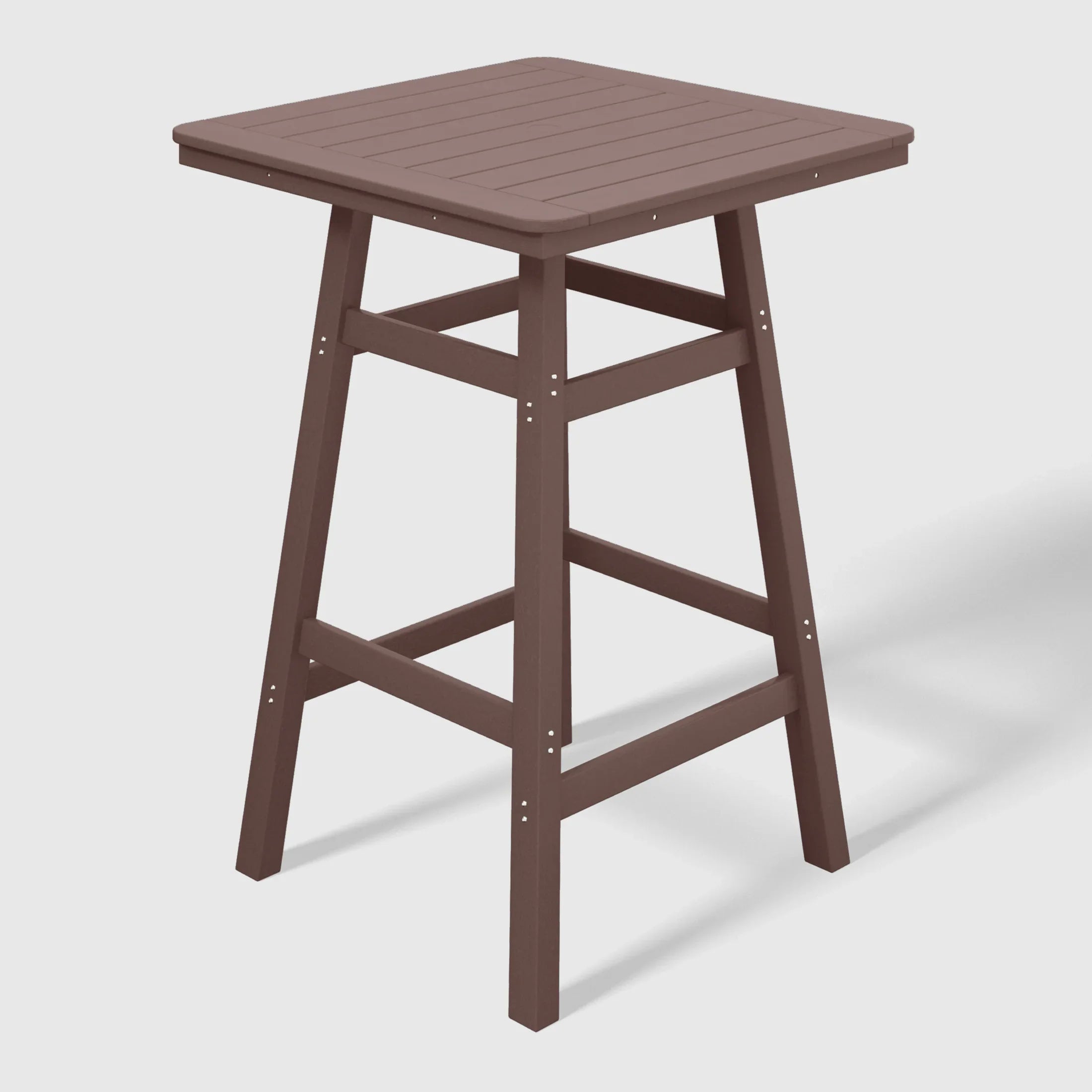 Paradise 30" Square Outdoor Patio Bistro Bar Table With Umbrella Hole
