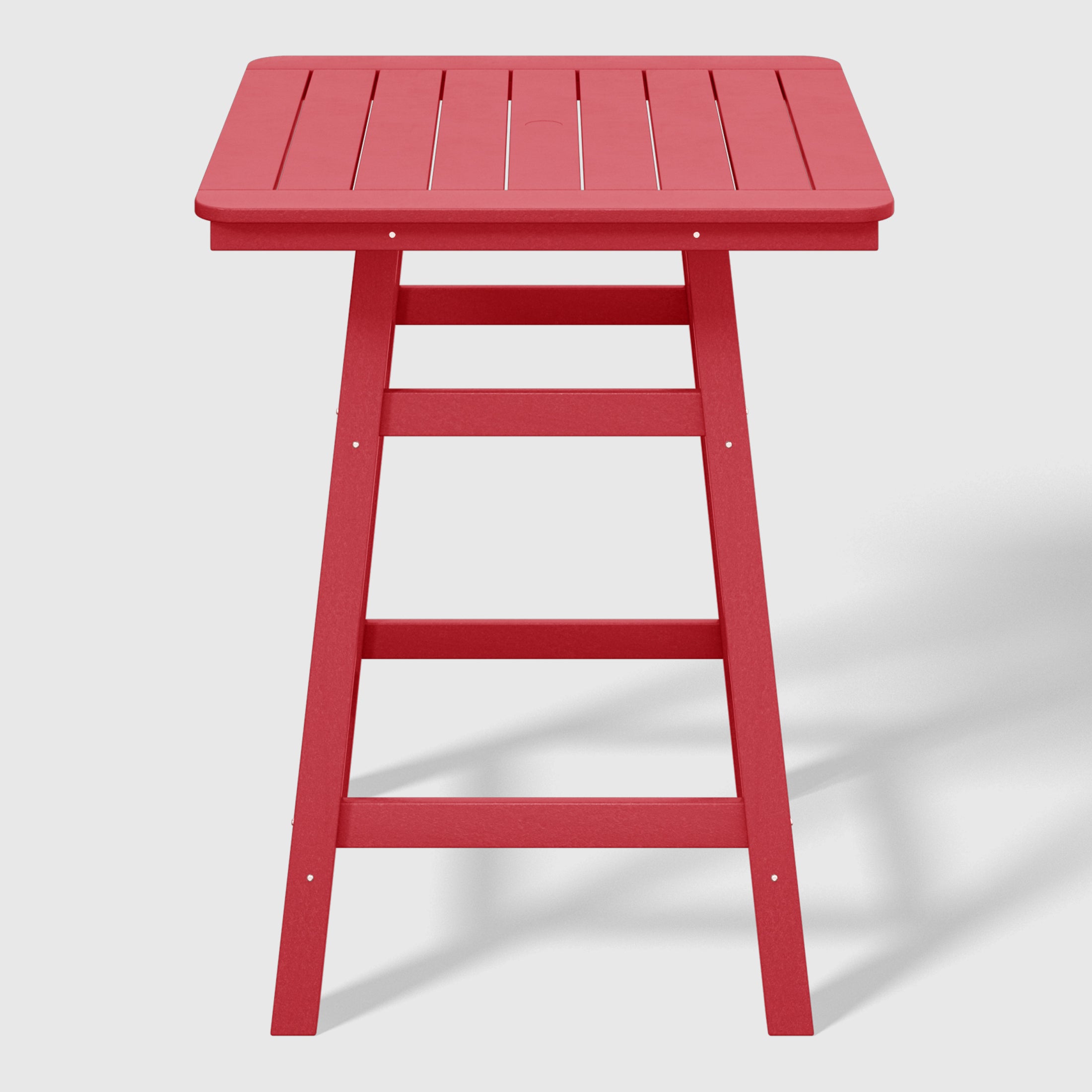 Paradise 30" Square Outdoor Patio Counter High Bistro Bar Table With Umbrella Hole