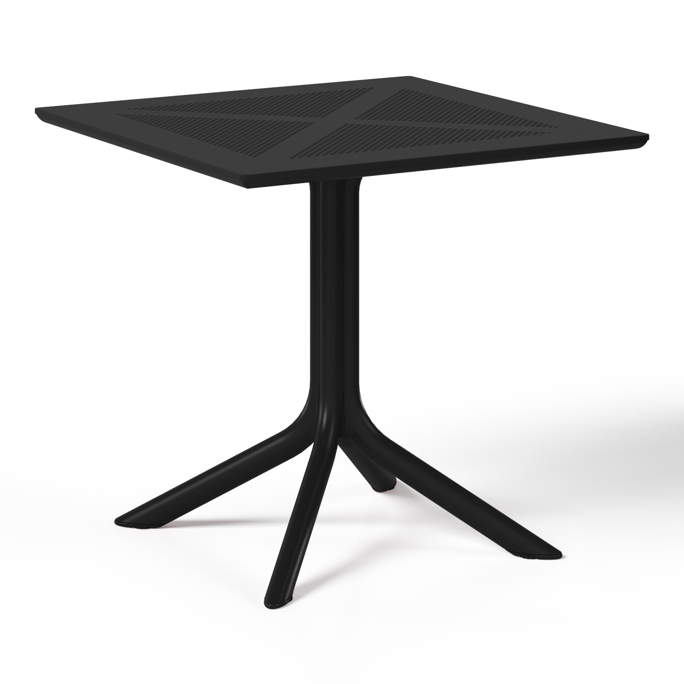 Sunshine 31.5" Square Plastic Outdoor Patio Dining Table for 4