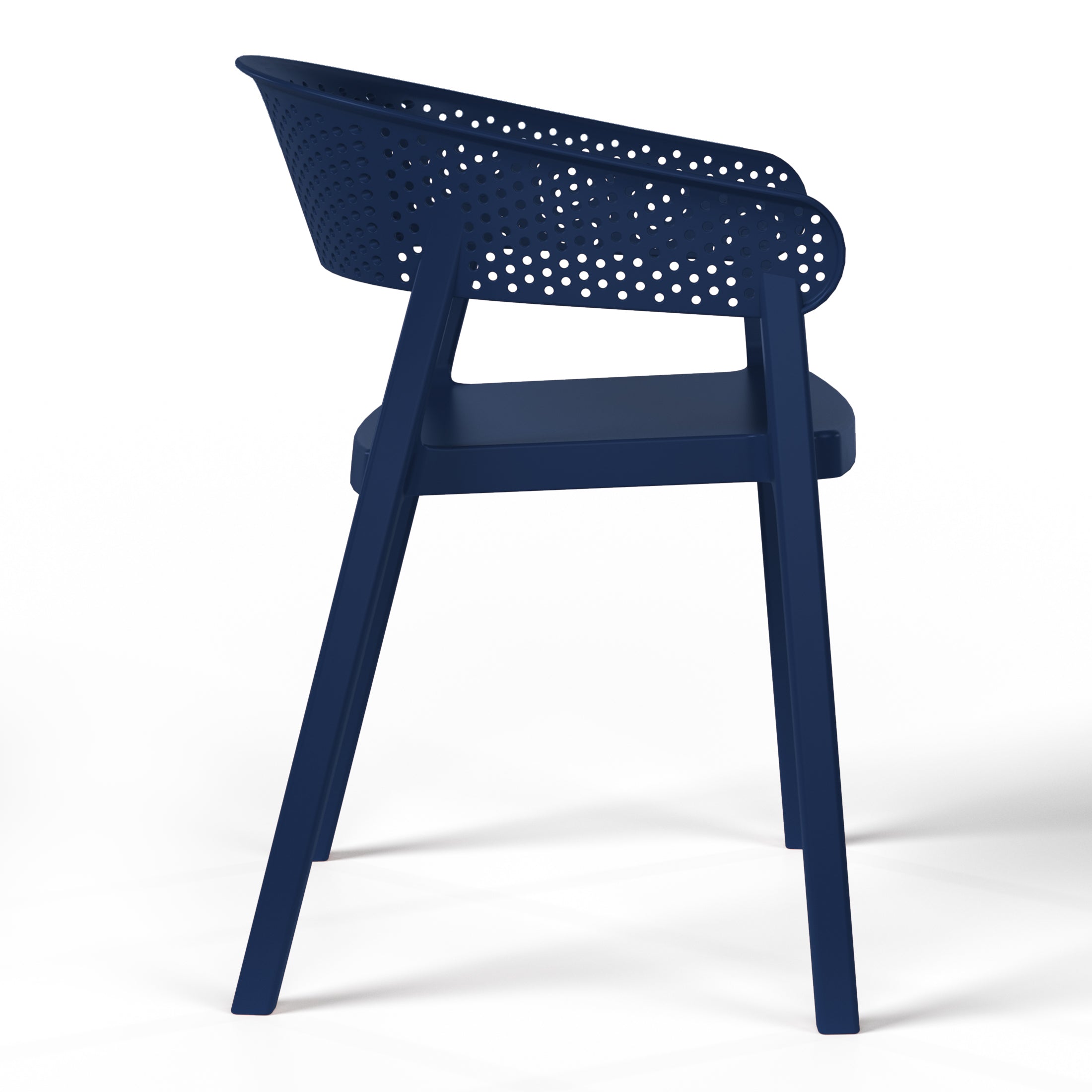 Sunshine Outdoor Modern Stackable Plastic Resin Patio Dining Armchair (Set of 2)