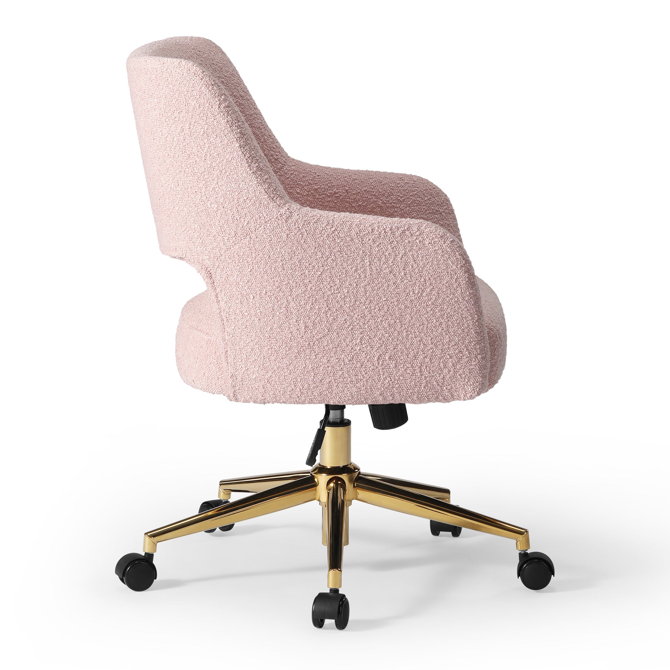 Amélie Mid-Century Modern Swivel Office Vanity Chair with Wheels