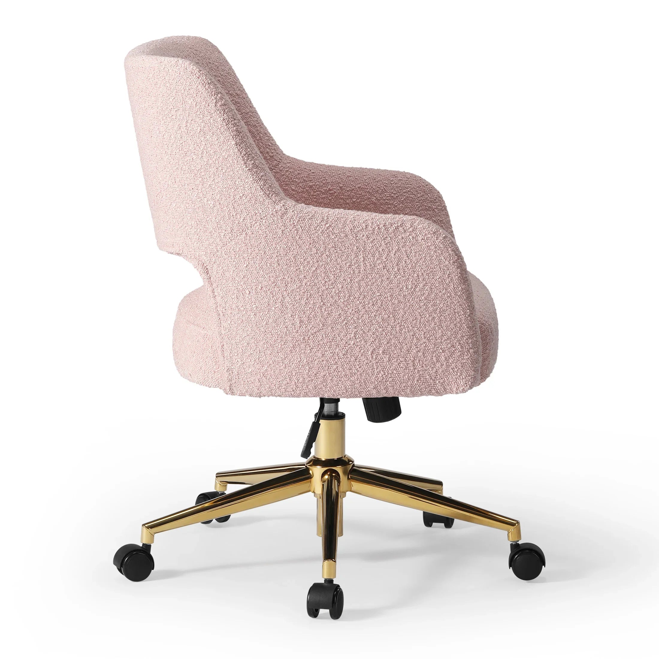 Amélie Mid-Century Modern Swivel Office Vanity Chair with Wheels