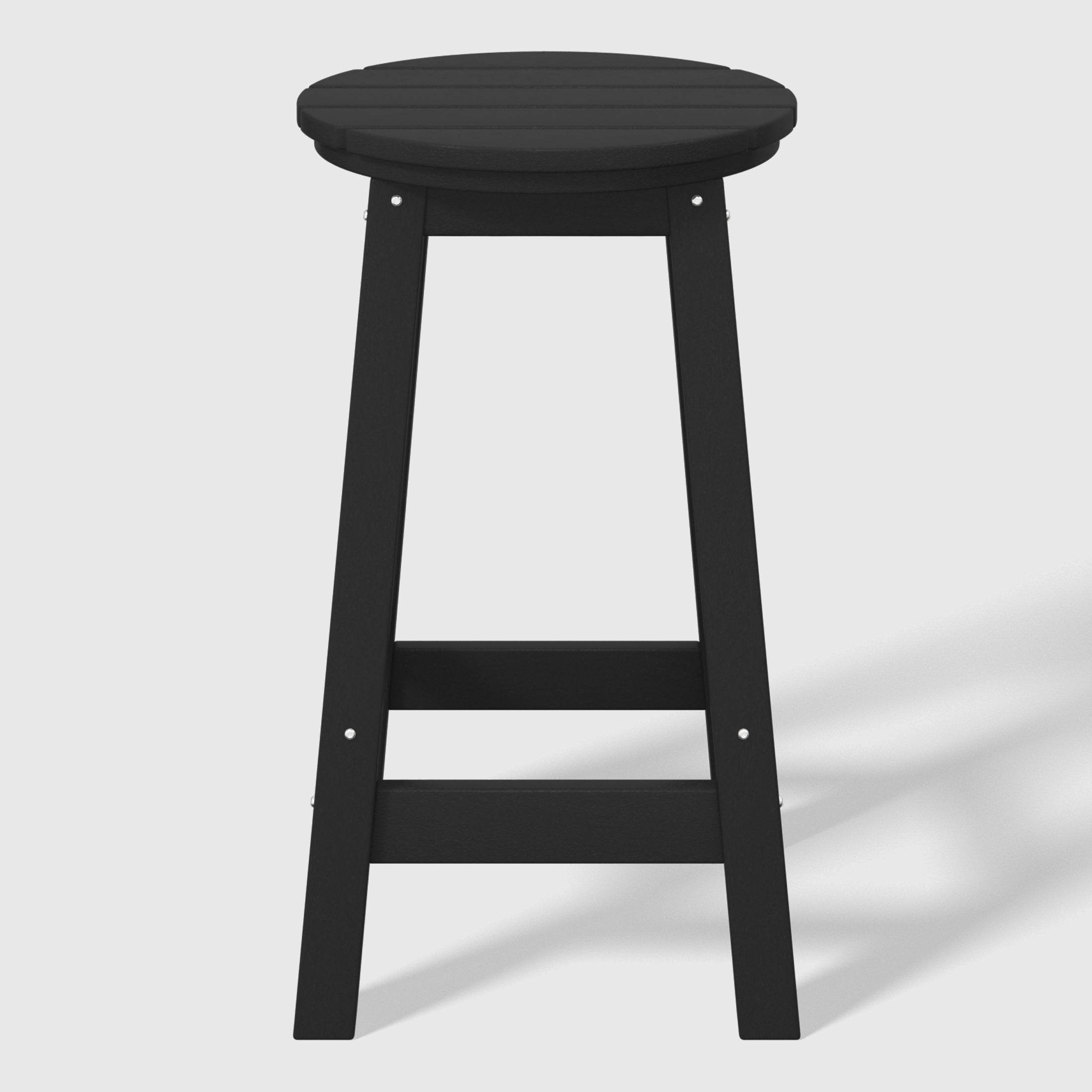 Paradise 24" HDPE Outdoor Patio Round Counter Height Bar Stool Set of 3