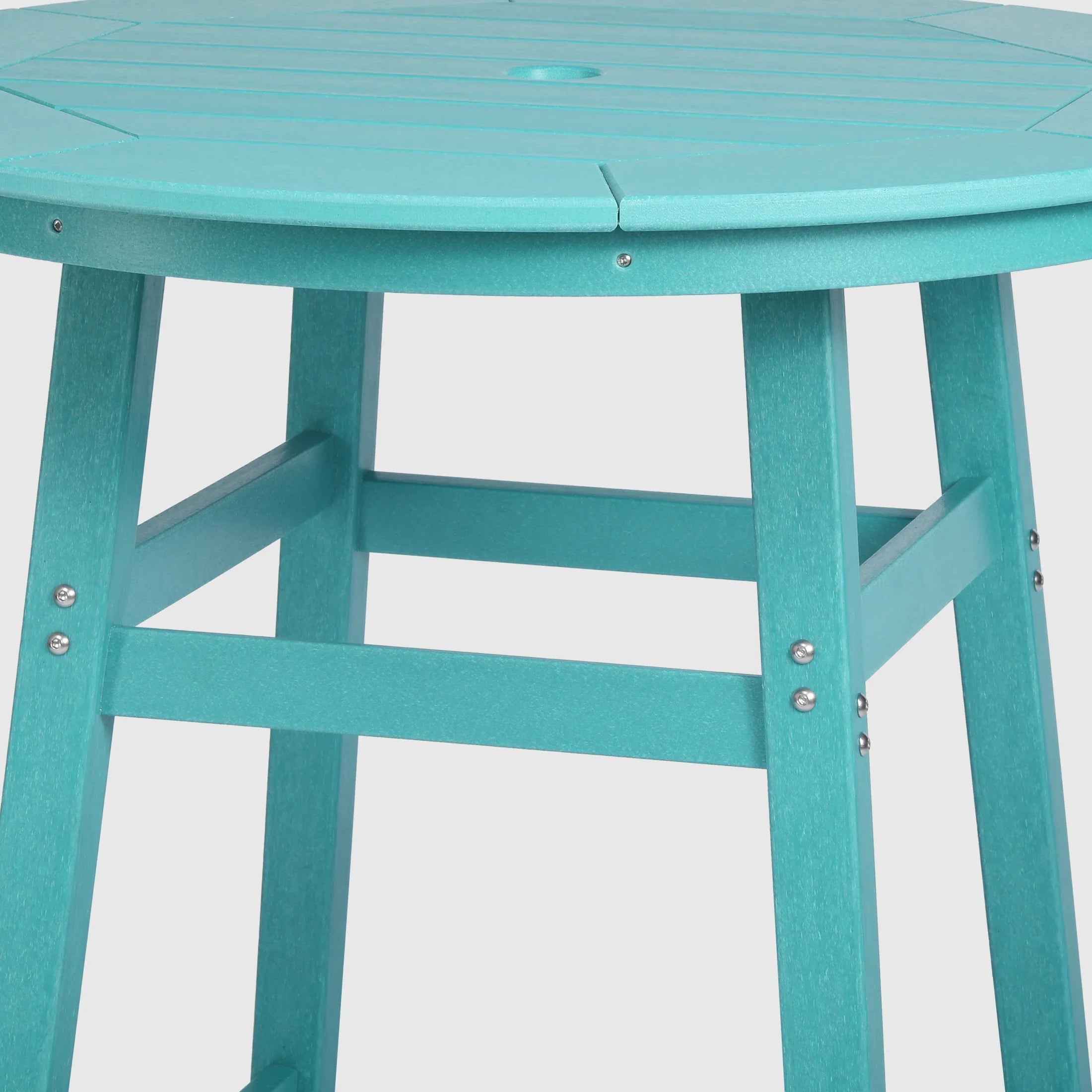 Paradise 5-Piece HDPE Outdoor Patio Dining Bar Bistro Table Set with Bar Stools