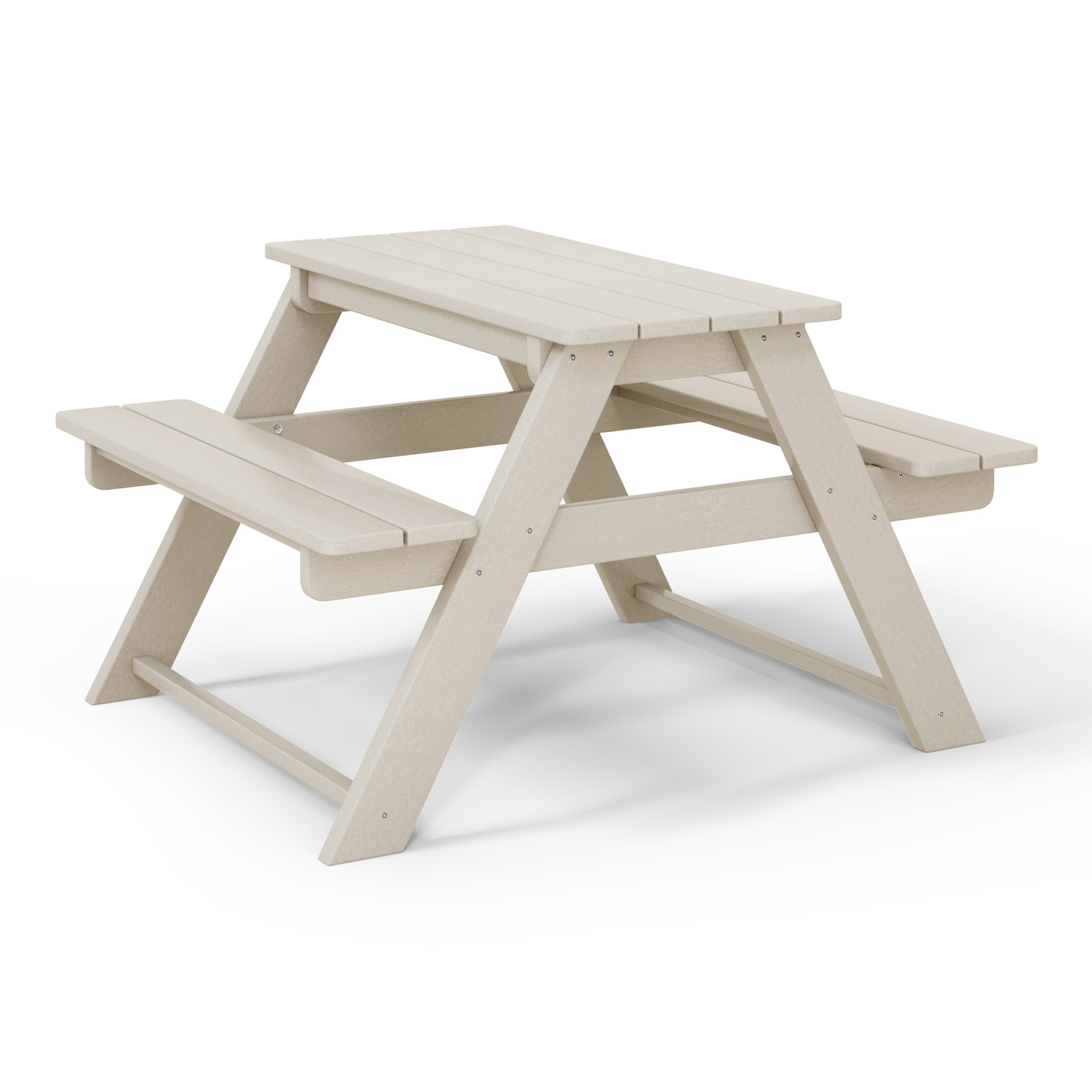 Paradise Outdoor Patio Kids HDPE Plastic Picnic Bench Table