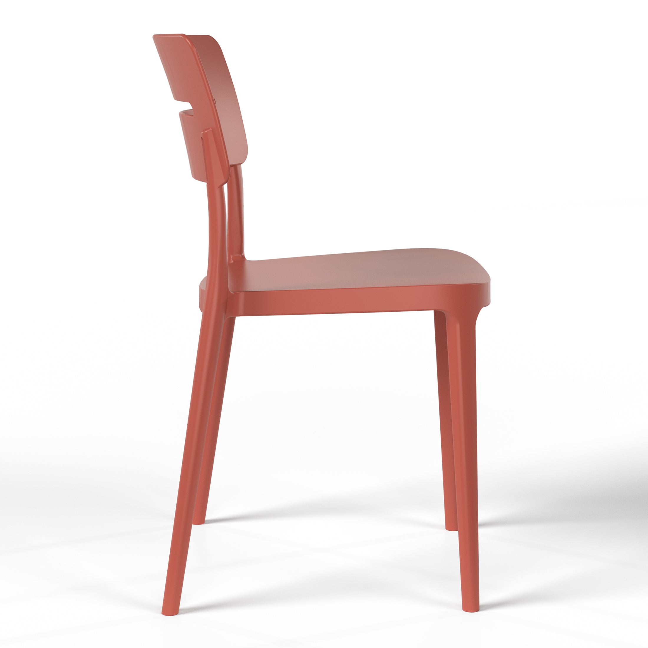 Sunshine Outdoor Modern Stackable Plastic Patio Dining Chairs (Set of 2)