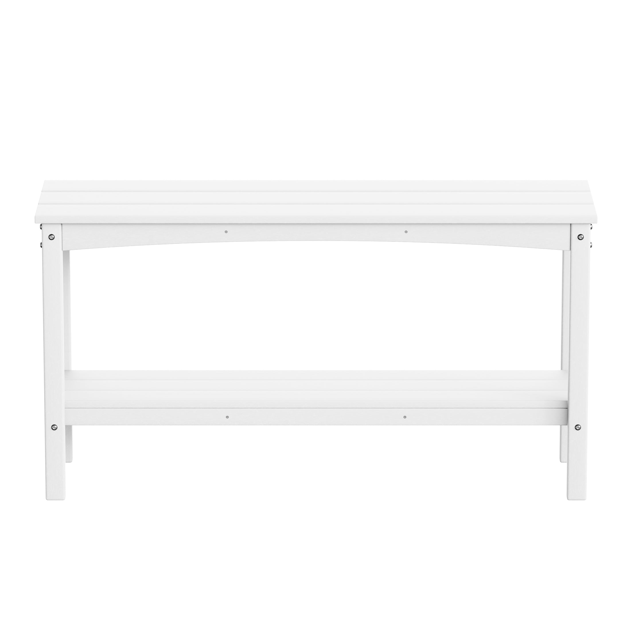 Paradise 55" Outdoor Patio HDPE Adirondack 2-Tier Shelf Console Table
