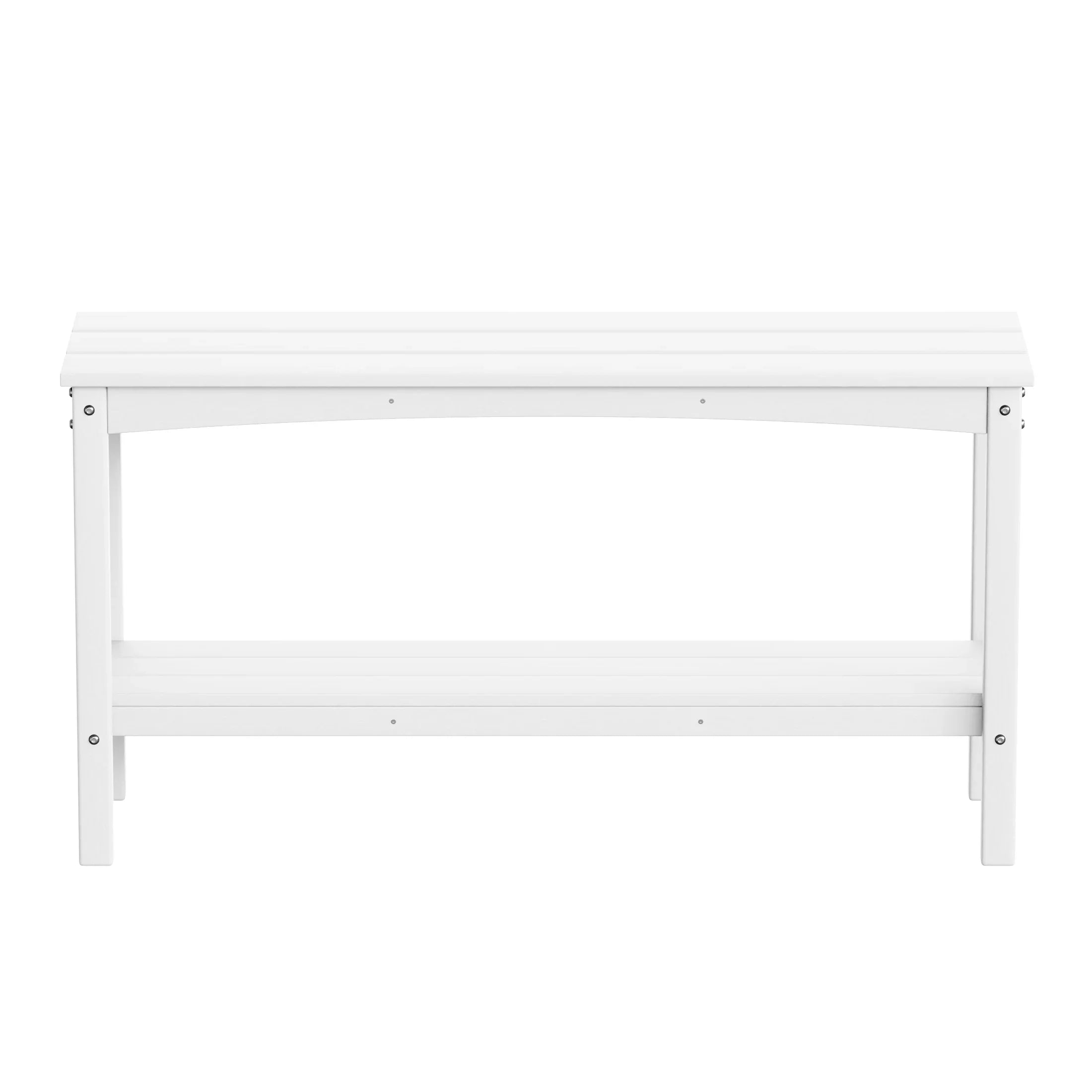 Paradise 55" Outdoor Patio HDPE Adirondack 2-Tier Shelf Console Table