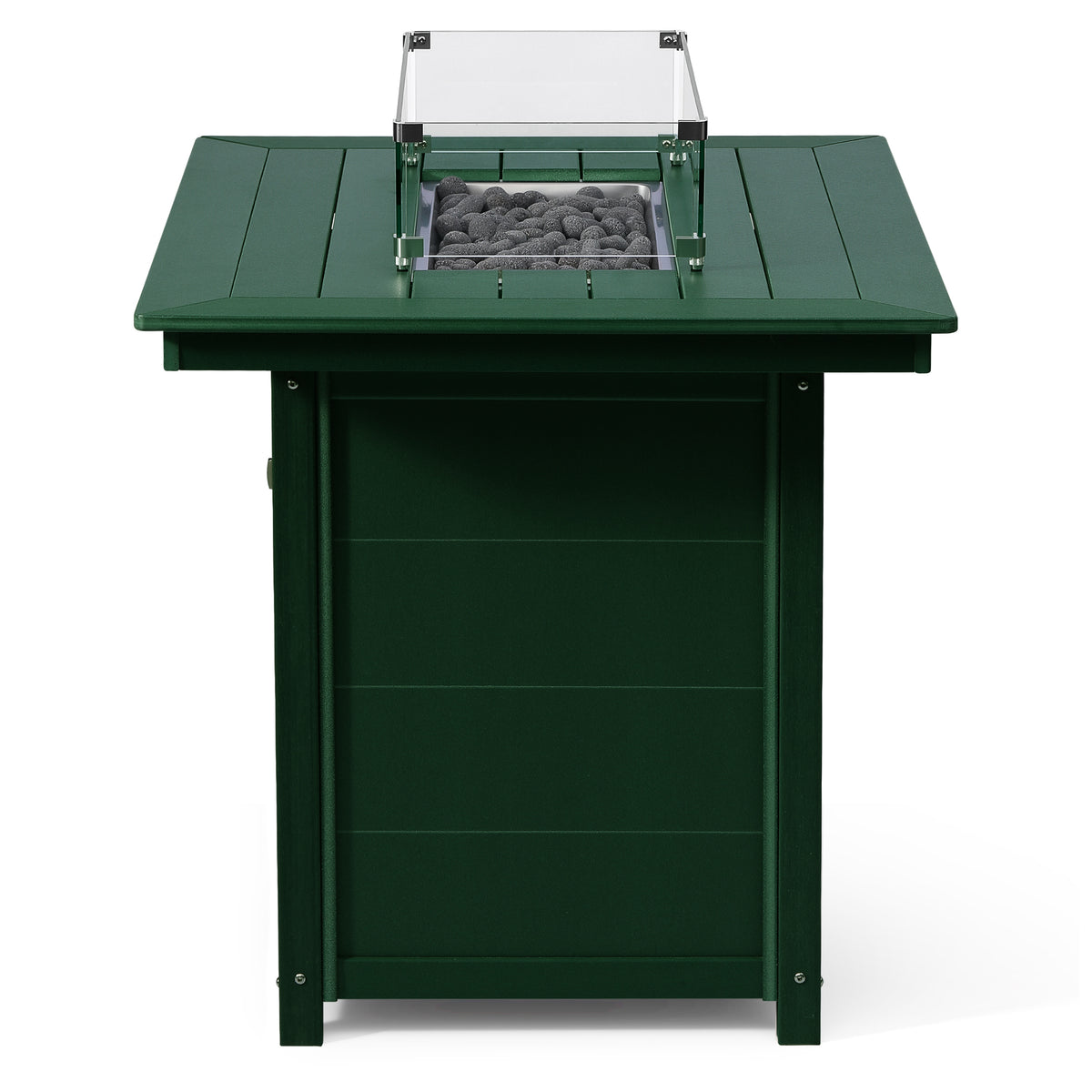 Sol 46" Modern Outdoor Patio Gas Propane Rectangle Fire Pit Table