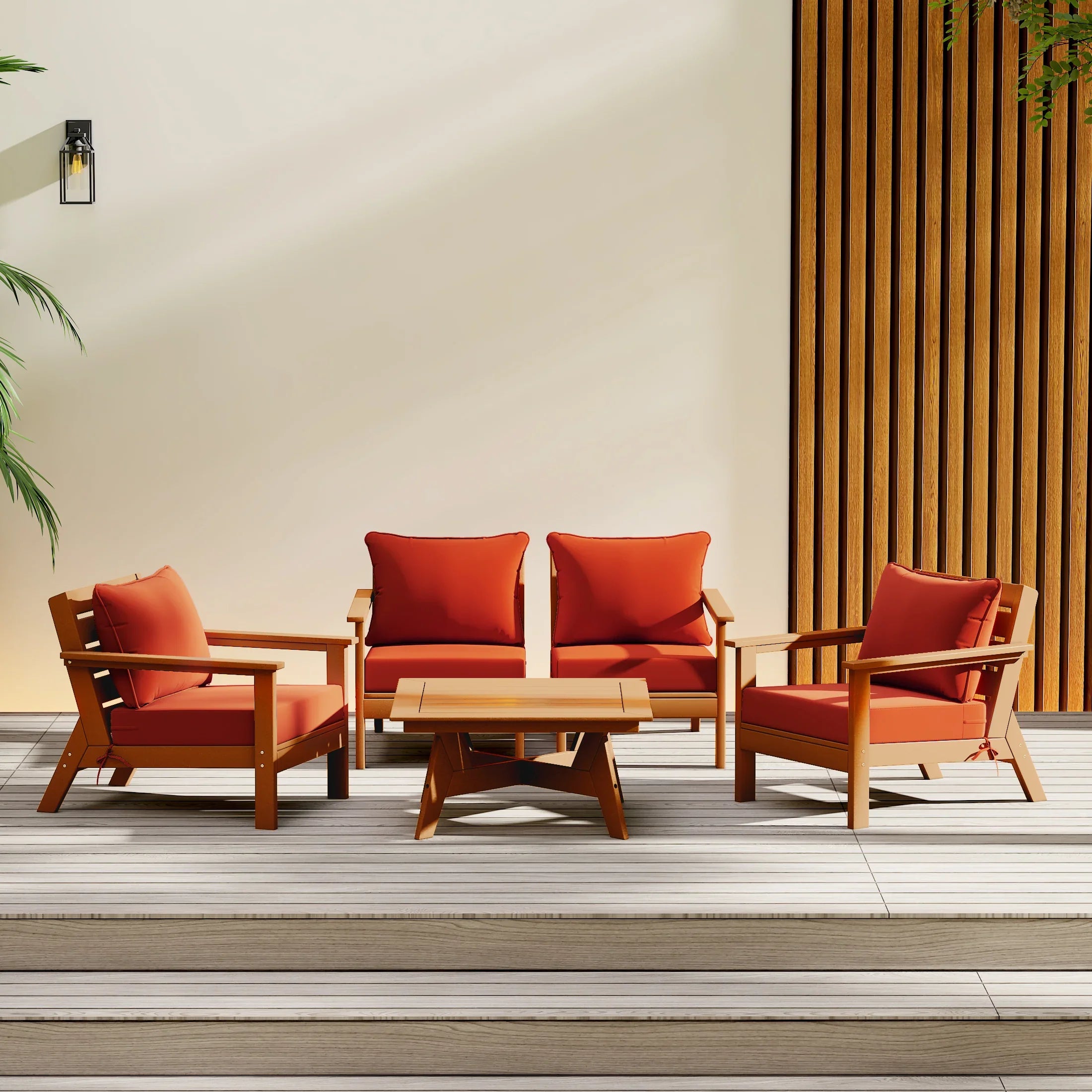 Portsmouth Outdoor 5-Piece Modular Sectional Patio Furniture Sofa Set