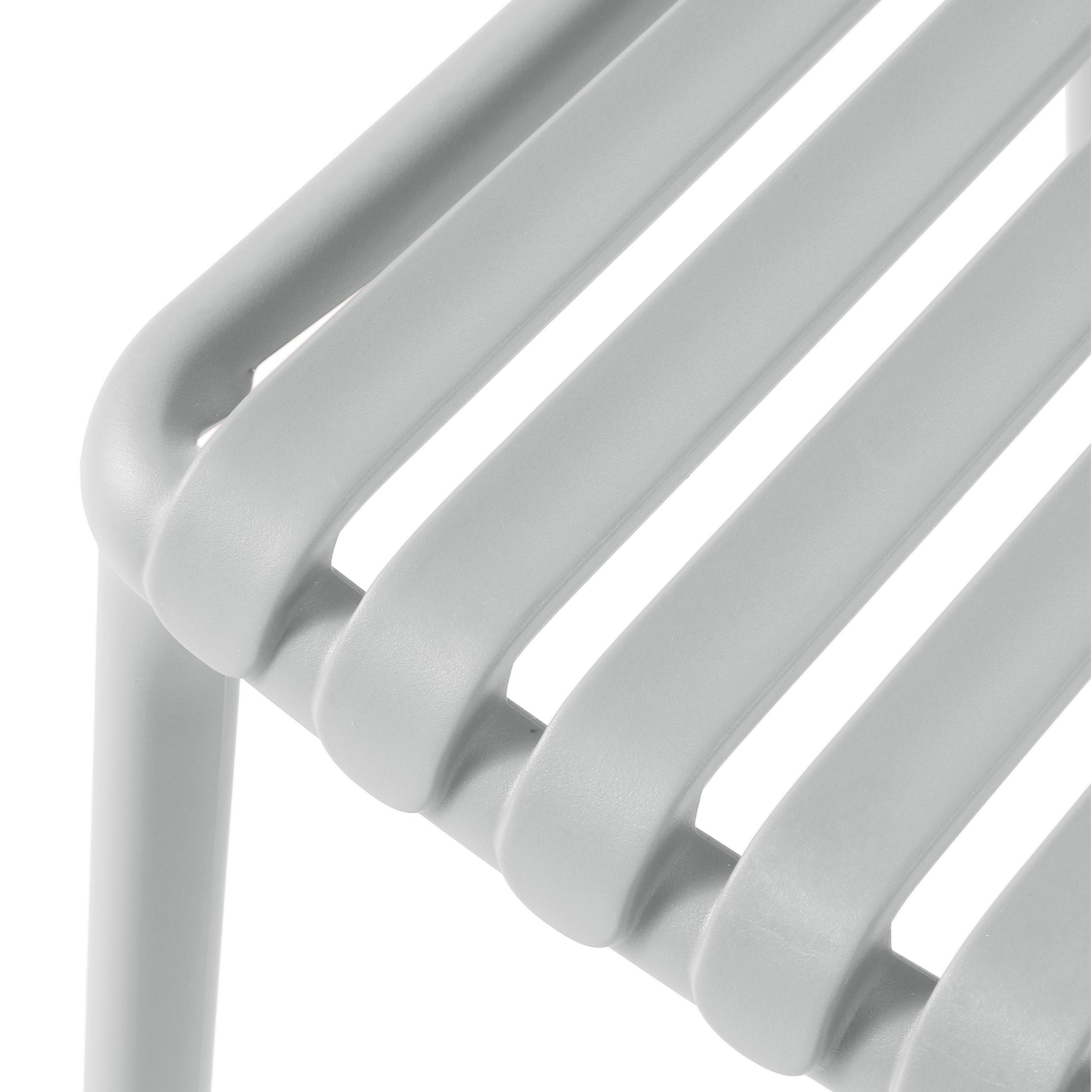 Sunshine 5-Piece Outdoor Metal Dining Table Set And Stackable Resin Patio Chairs
