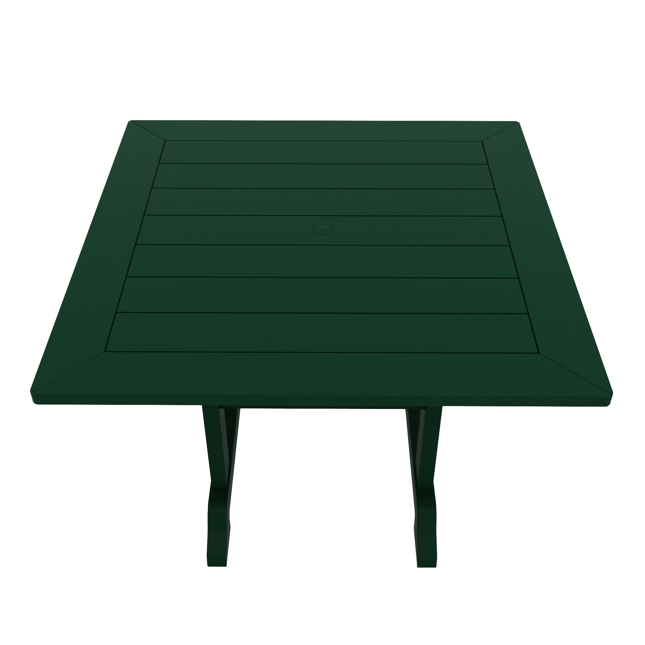 Paradise 5-Piece HDPE Square Patio Dining Table Set with Foldable Chairs