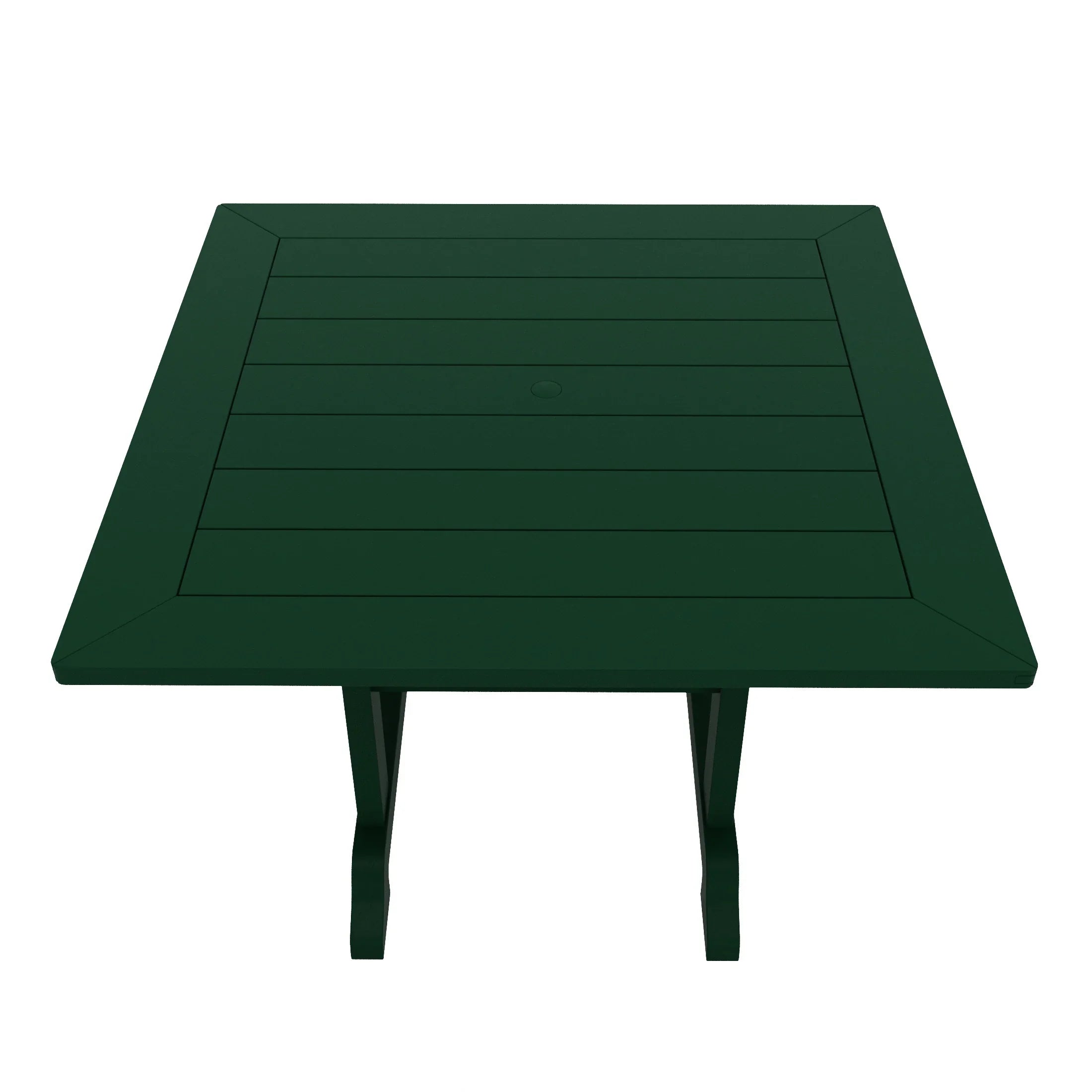 Paradise 5-Piece HDPE Square Patio Dining Table Set with Foldable Chairs