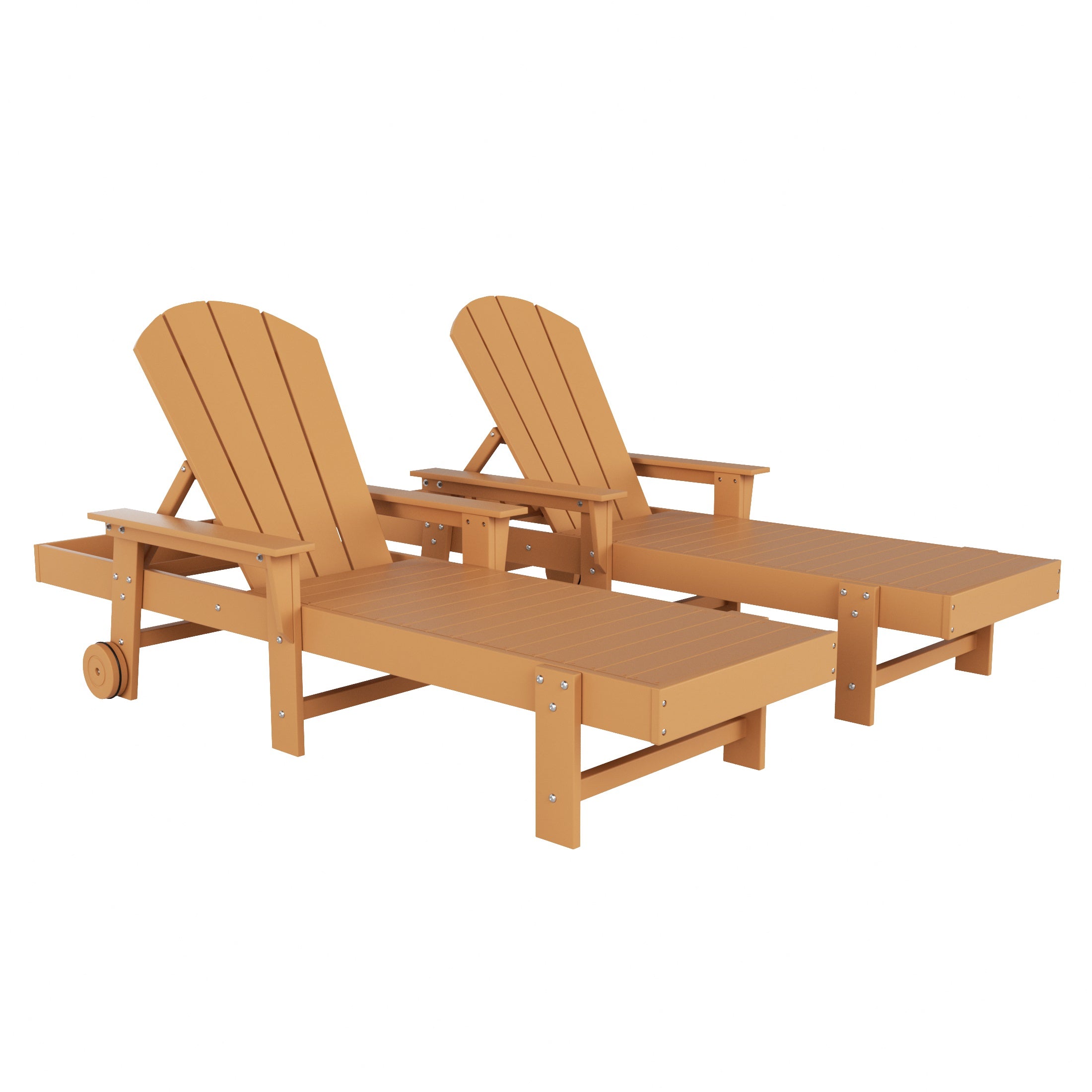 Paradise 2 Piece Reclining Chaise Lounge With Arms & Wheels