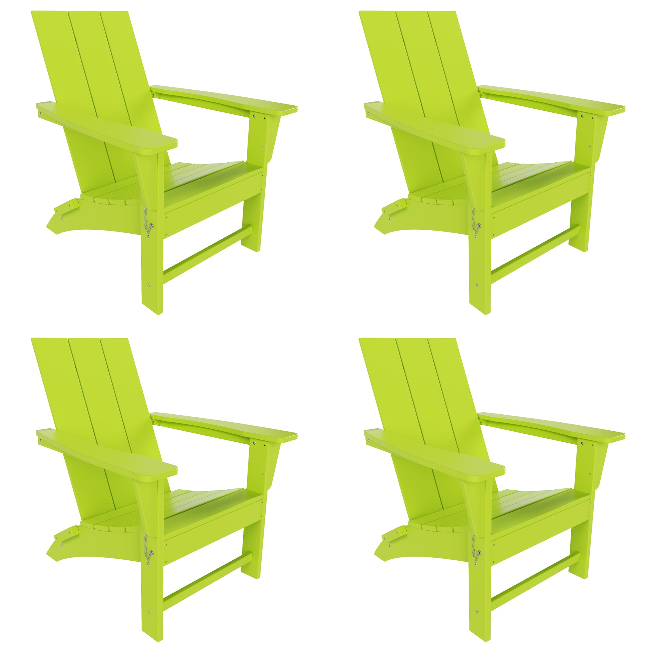 Palms Modern Outdoor Folding Adirondack Chair (Set of 4)