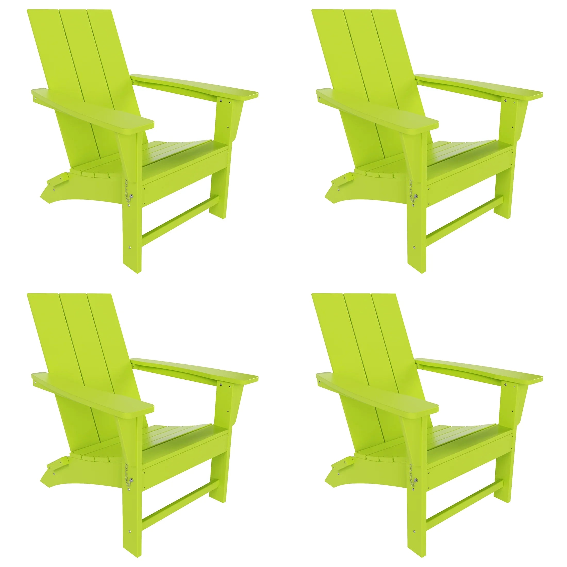 Palms Modern Outdoor Folding Adirondack Chair (Set of 4)