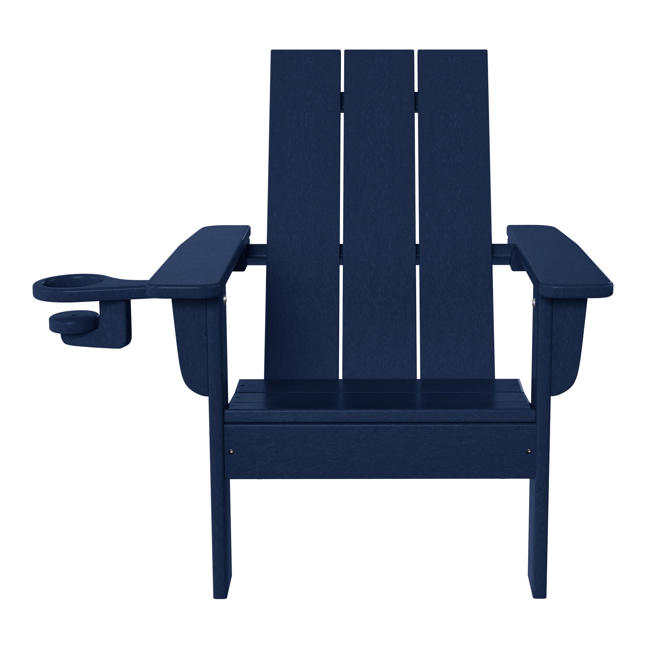 Palms Kids Outdoor HDPE Plastic Modern Adirondack Patio Chairs with Cup Holders (Set of 2)