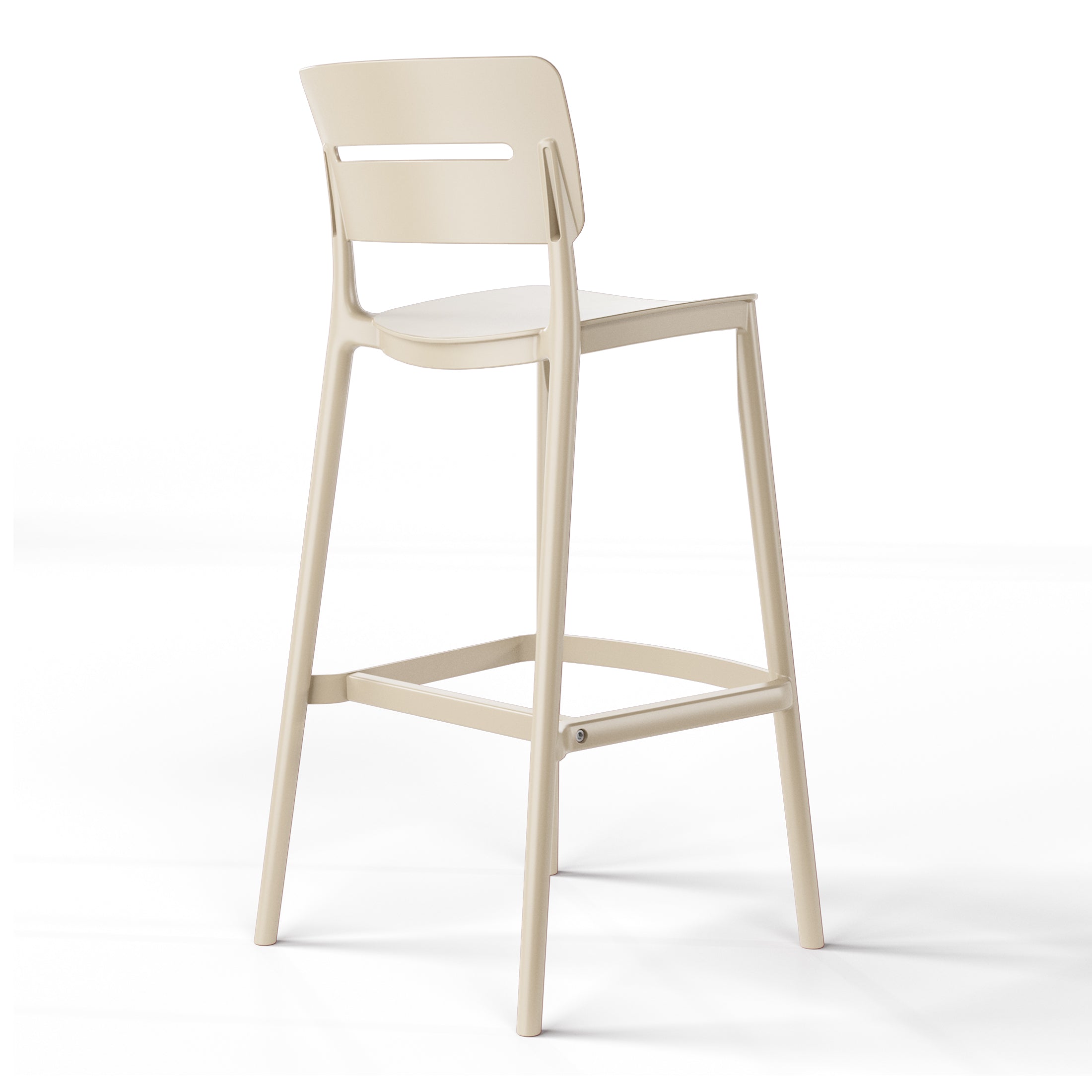 Sunshine Stackable Polypropylene Resin Plastic Outdoor Patio Bar Stools (Set of 2)