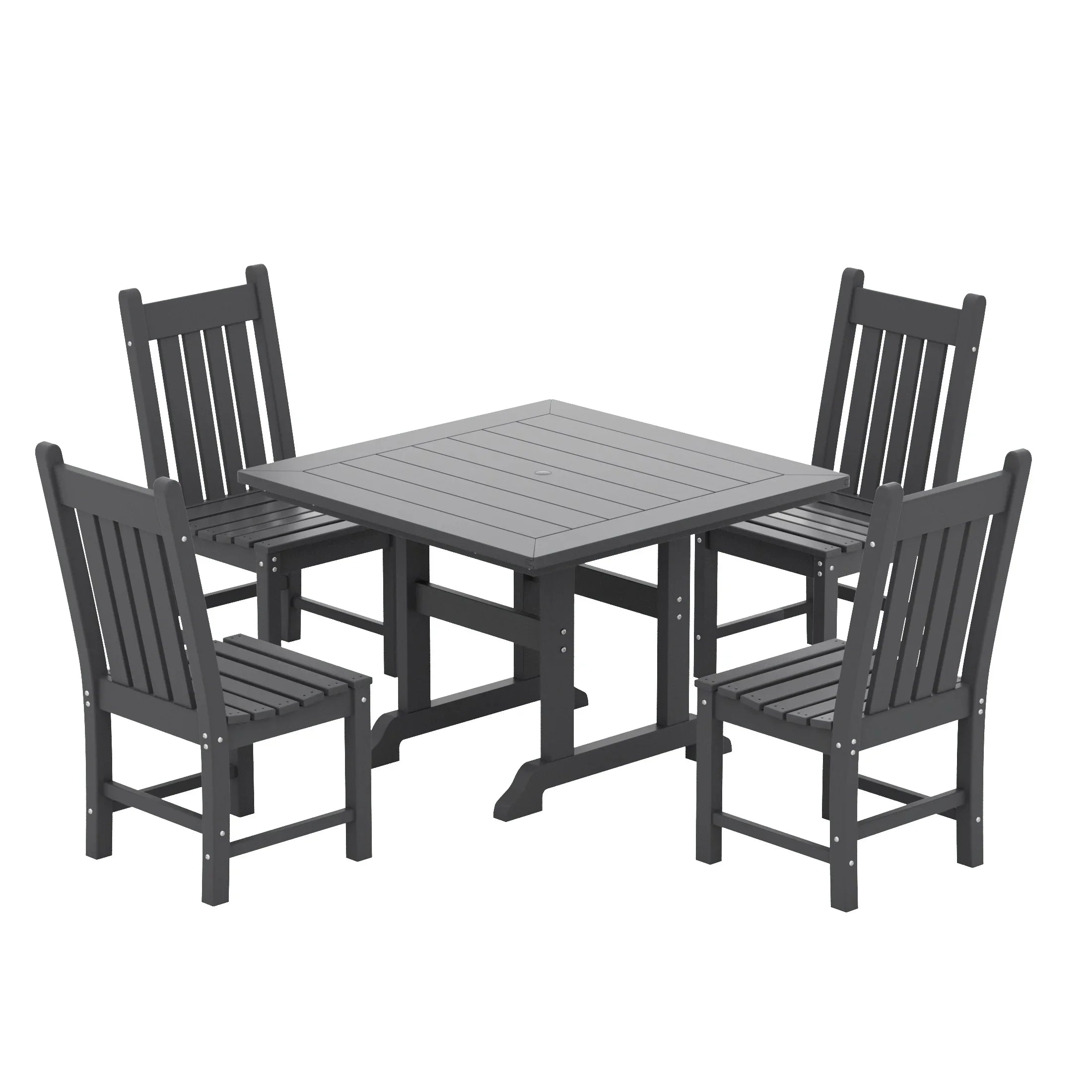 Paradise 5 Piece Outdoor Patio Dining Set Outdoor Square Table and Chair Set