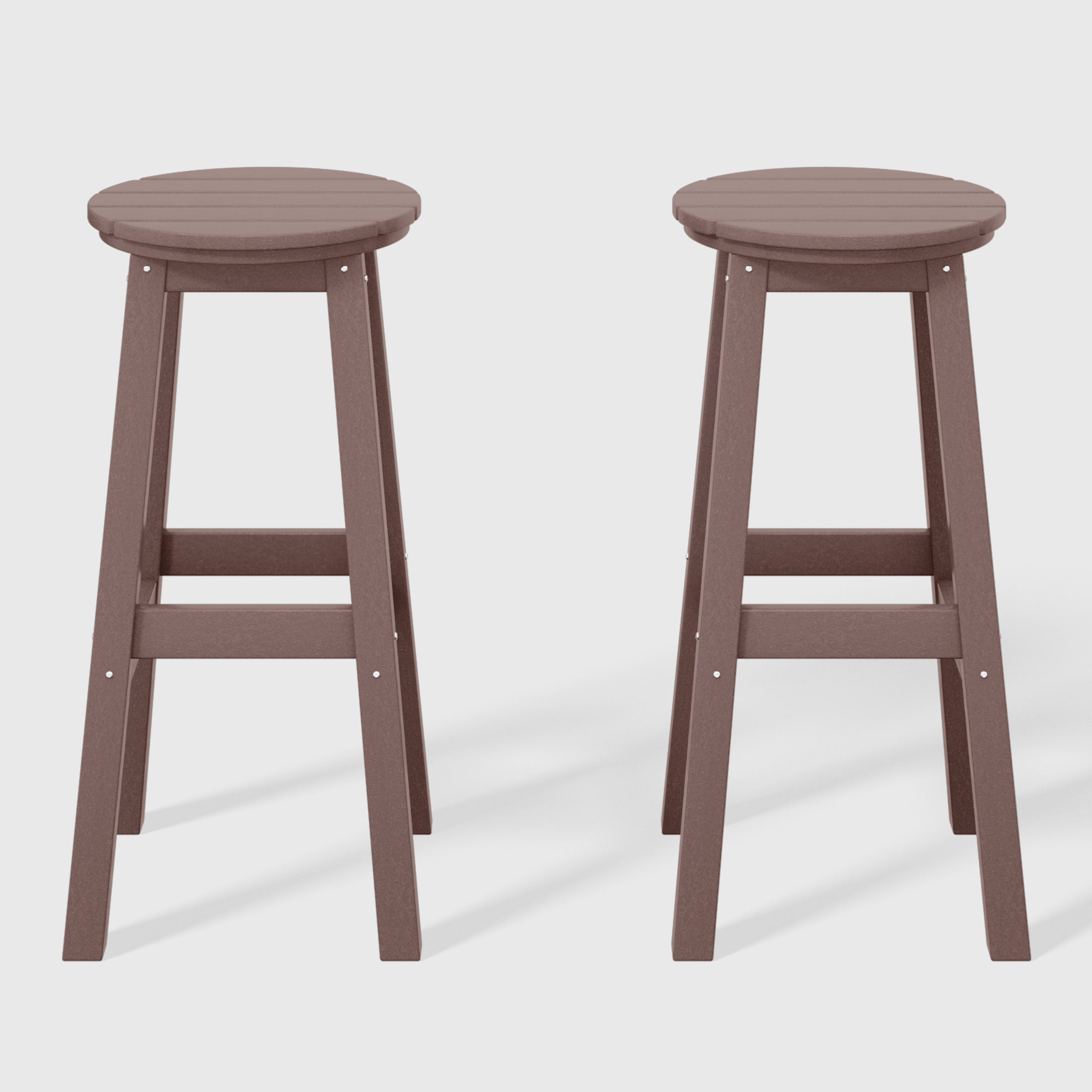 Paradise 29" HDPE Outdoor Patio Round Bar Stool Set of 2