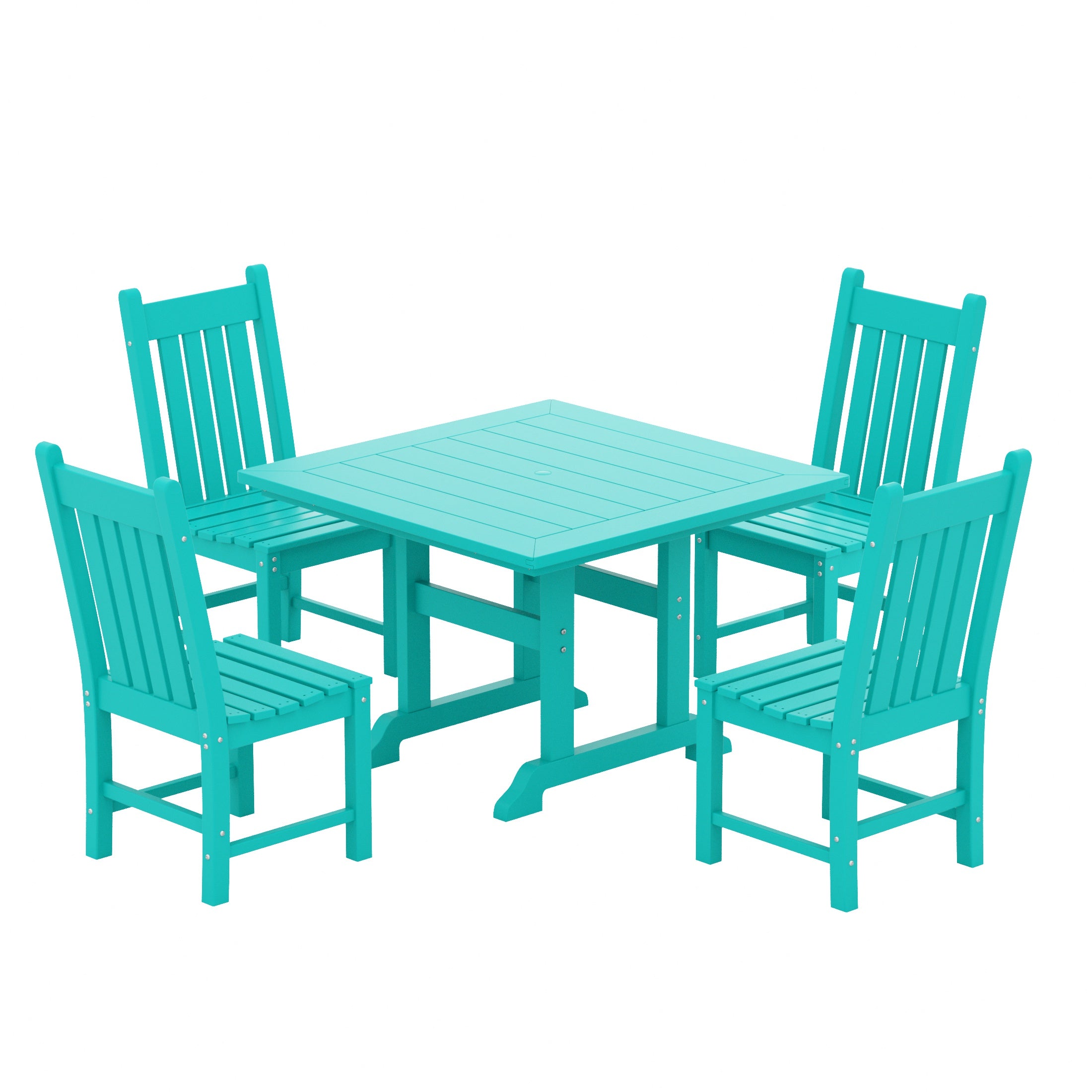 Paradise 5 Piece Outdoor Patio Dining Set Outdoor Square Table and Chair Set