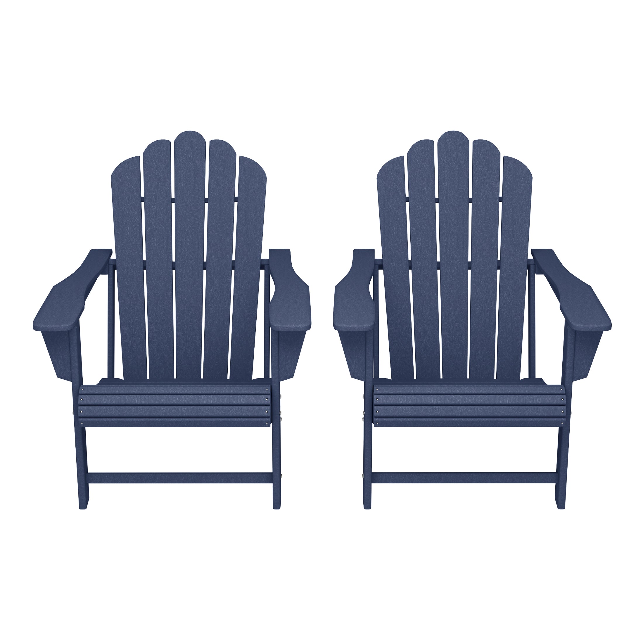 Lakeview Outdoor Patio HDPE Adirondack Chairs With Cup Holders (Set of 2)