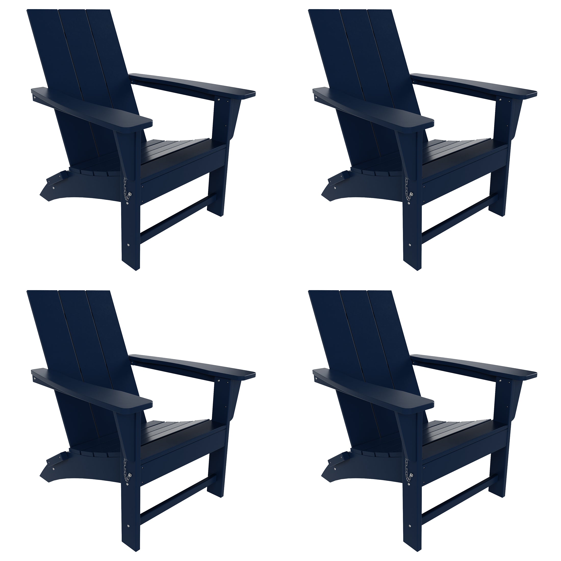 Palms Modern Outdoor Folding Adirondack Chair (Set of 4)