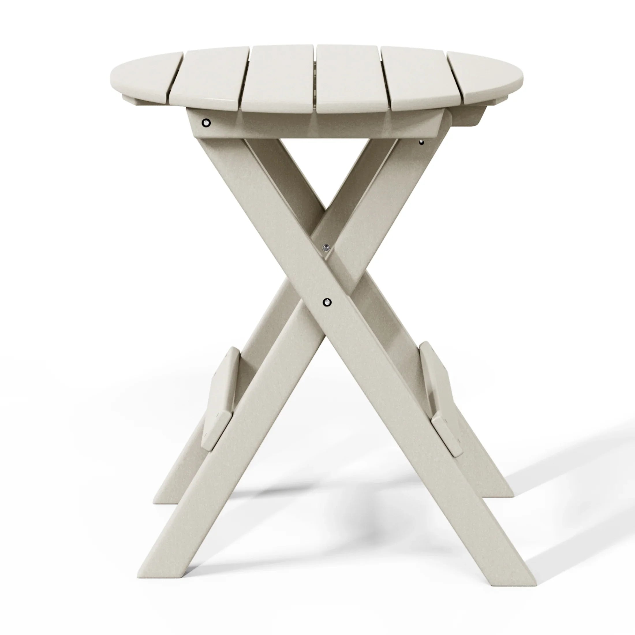 Paradise HDPE Outdoor 24.5 Inch Round Portable Folding Patio Dining Table
