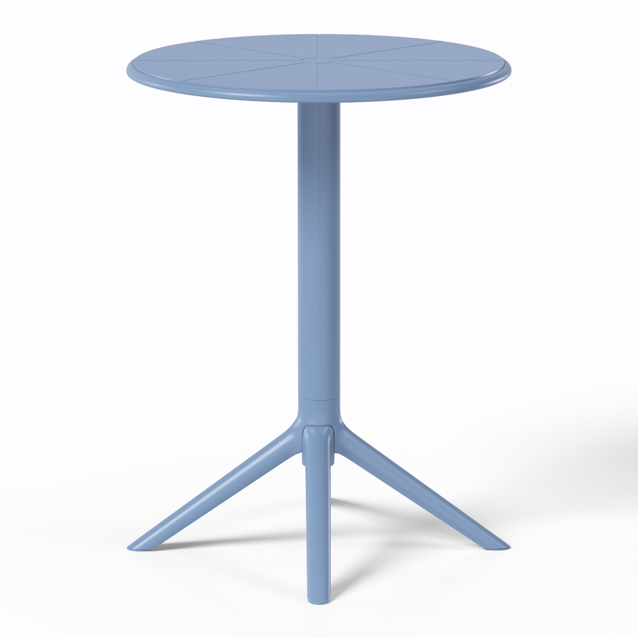 Sunshine 23.5" Outdoor Polypropylene Resin Round Patio Bistro Dining Table for 2