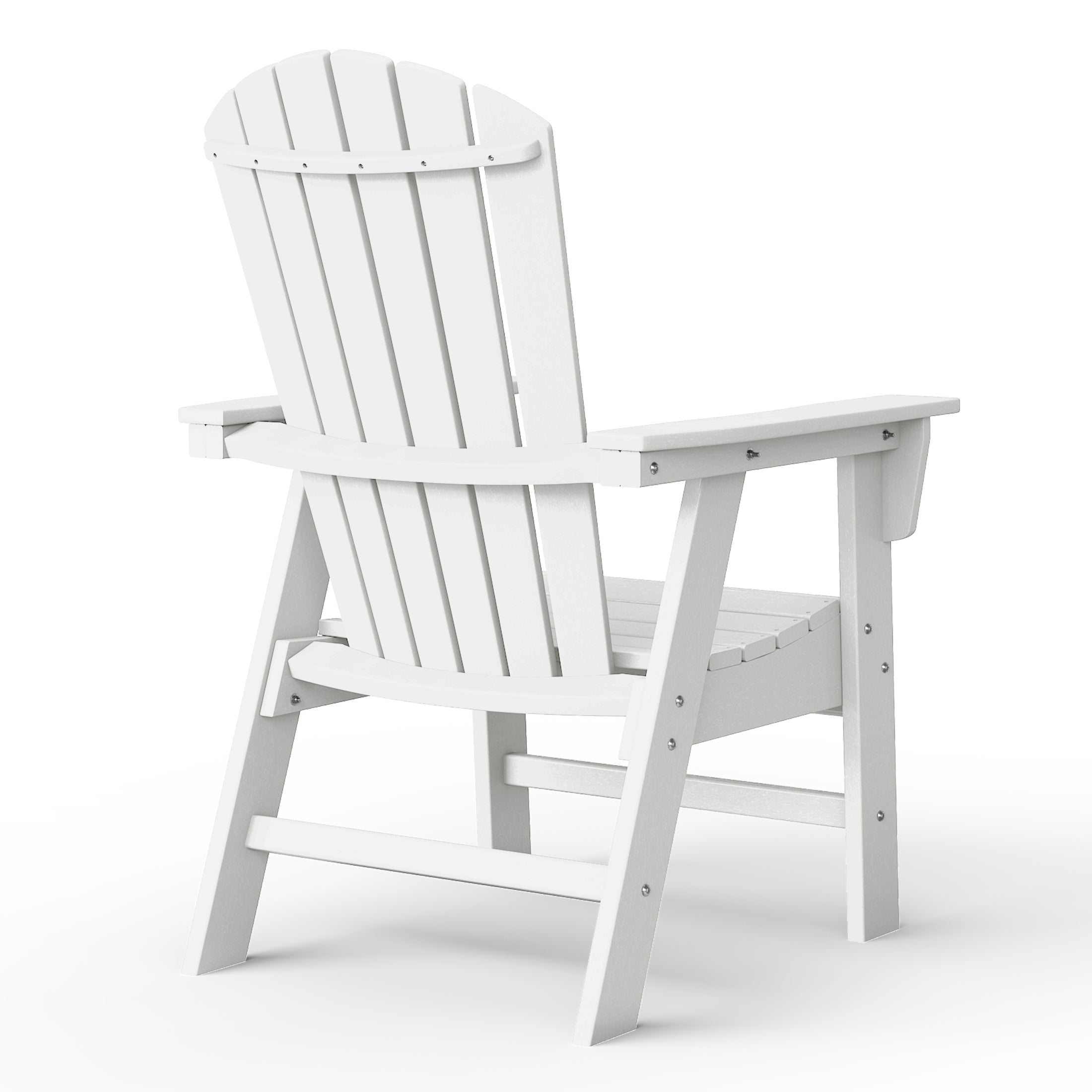 Portside Outdoor Patio Shell-back Adirondack Dining Chair Weather Resistant