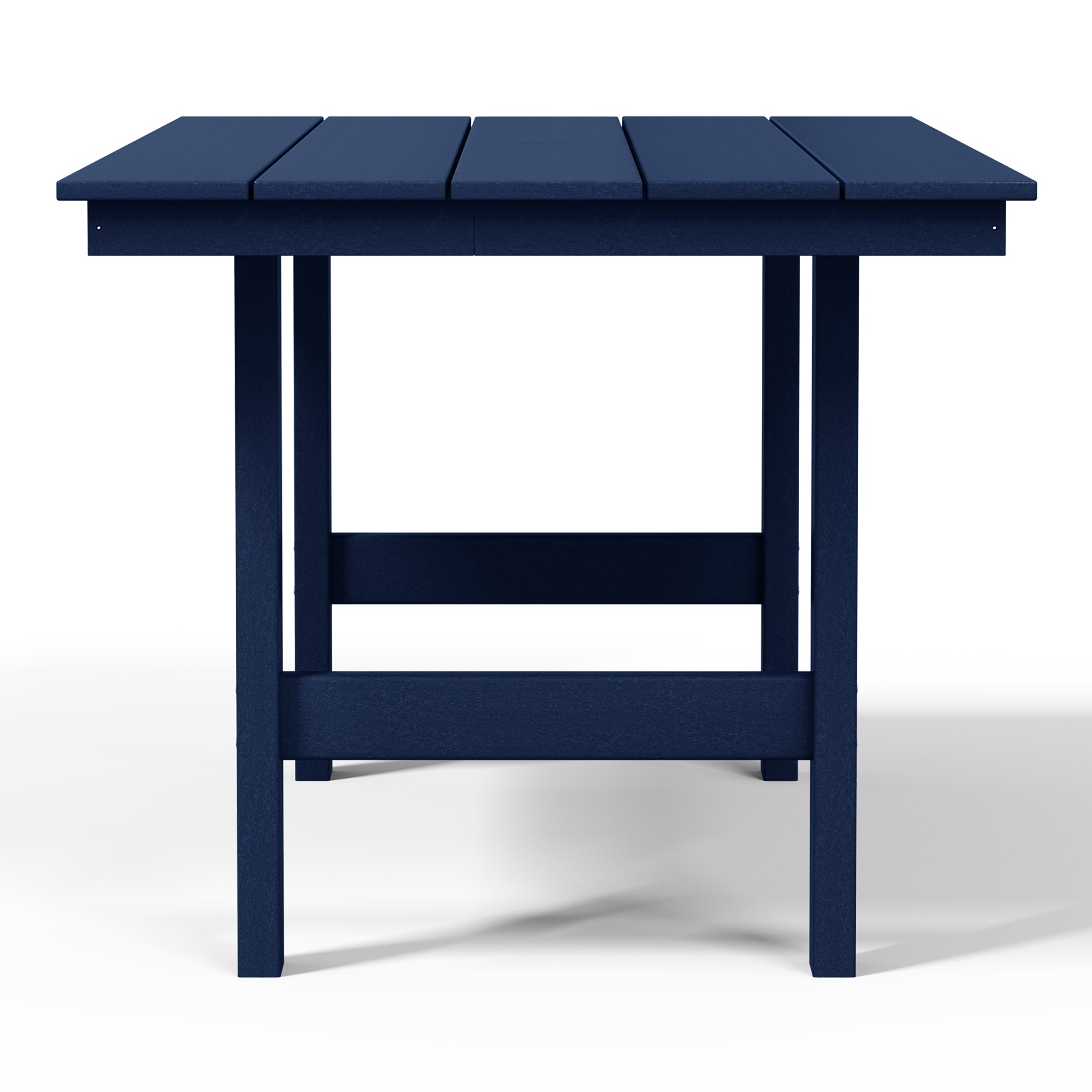 Palms Outdoor Modern HDPE 66" Wide Rectangle Patio Dining Table for 6