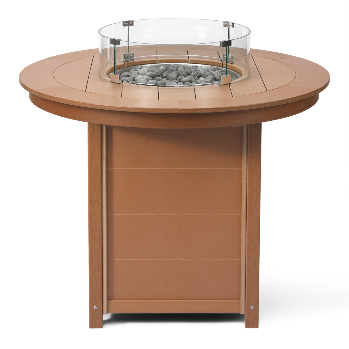 Sol 47" Modern Outdoor Patio Propane Round Counter Height Fire Pit Table