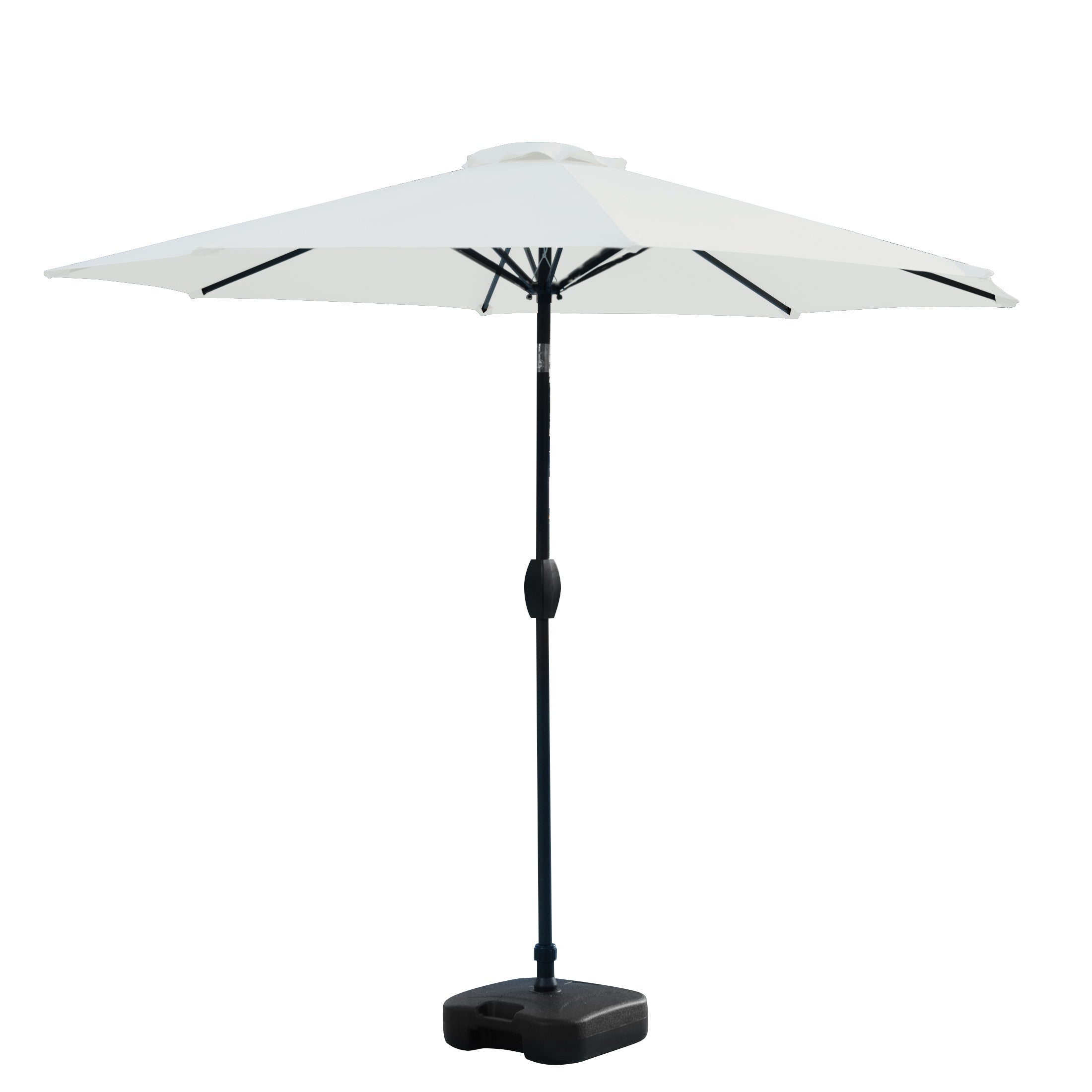 Cabana 9 ft. Patio Table Umbrella with tilt, crank features and free standing square shape weight base kit