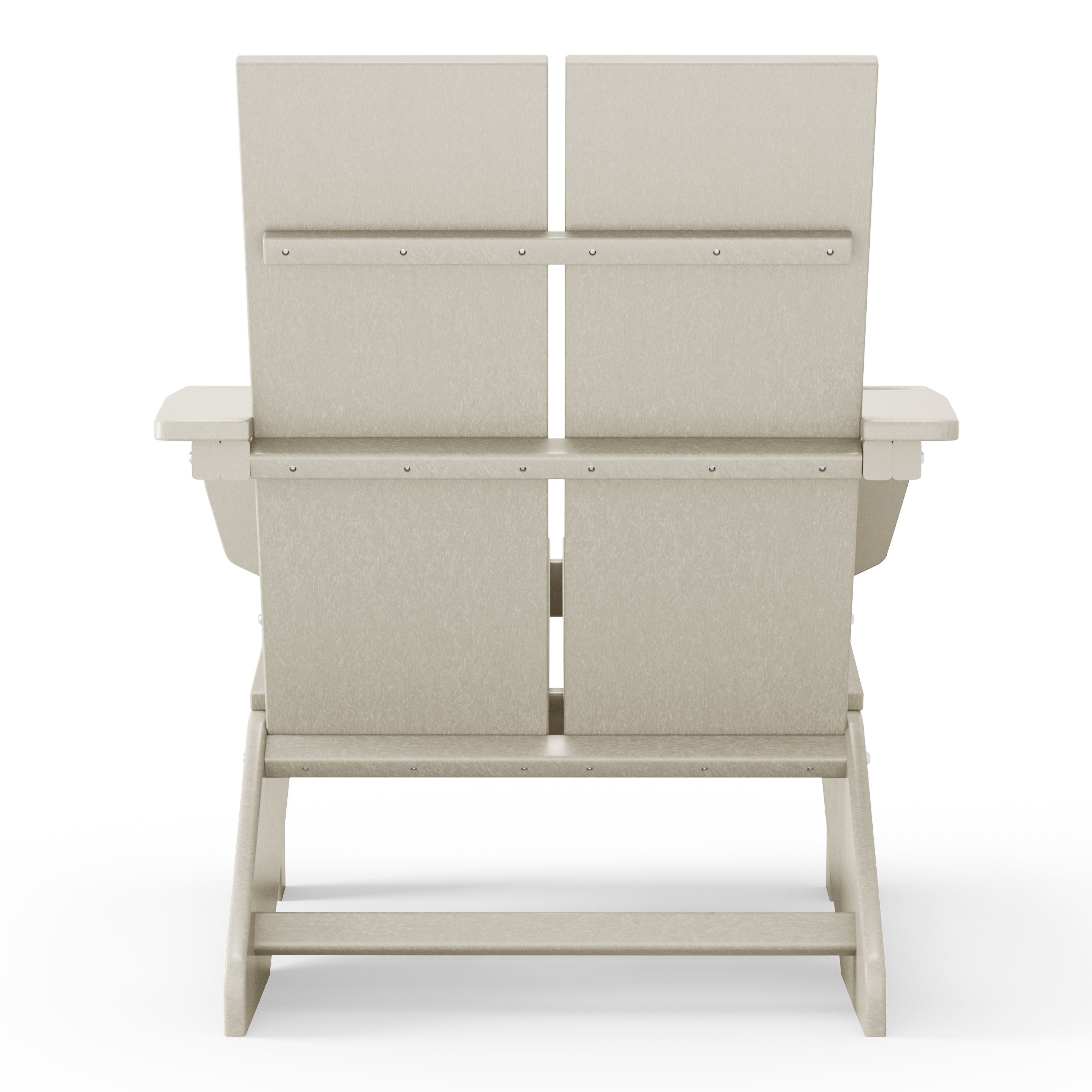 Seaview Outdoor HDPE Modern Adirondack Chair with Cup Holder