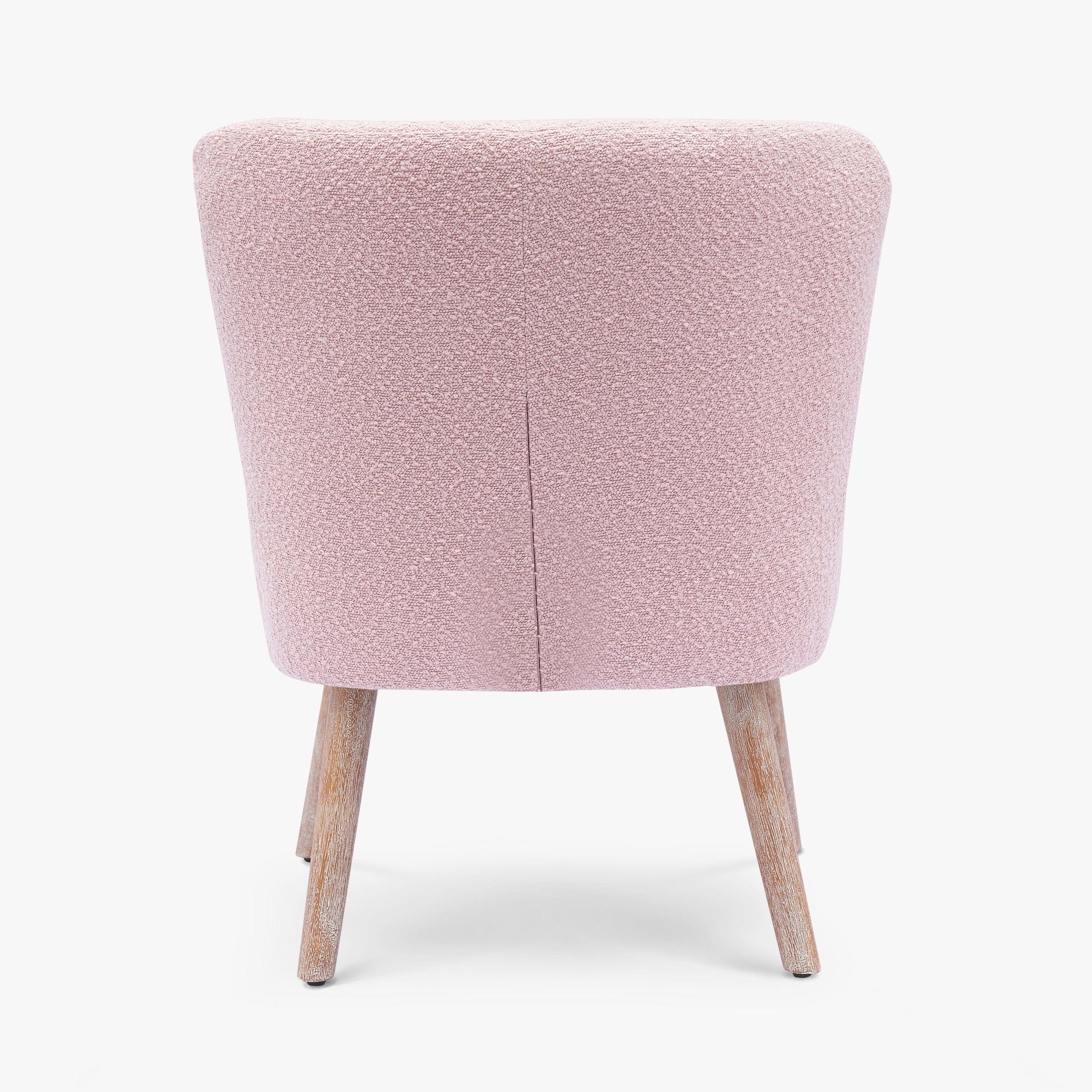 Amélie Mid-Century Boucle Accent Chair with Ottoman Foot Stool Set